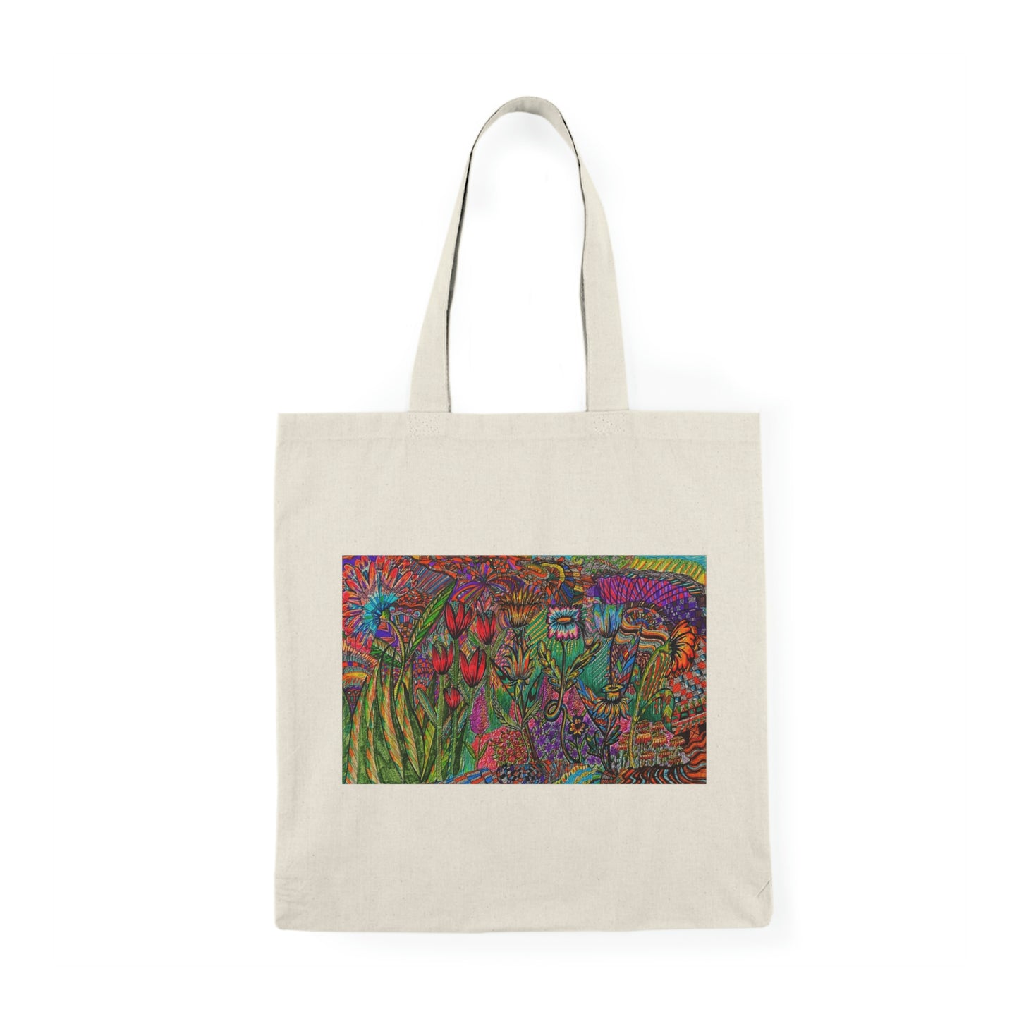 Abstract, Surreal Flower Natural Tote Bag, Aesthetic Canvas Bag Shopping Bag, Birthday Gift Bag, Bridal Gift Tote Bag, Library Bag.