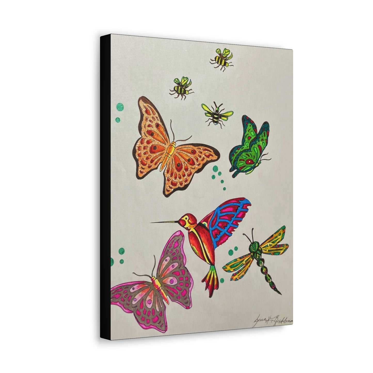 The Gardens Work Force, Humming Bird, Insects, Fashion, Abstract, Surreal, Friendship, Inspiration Wall Art