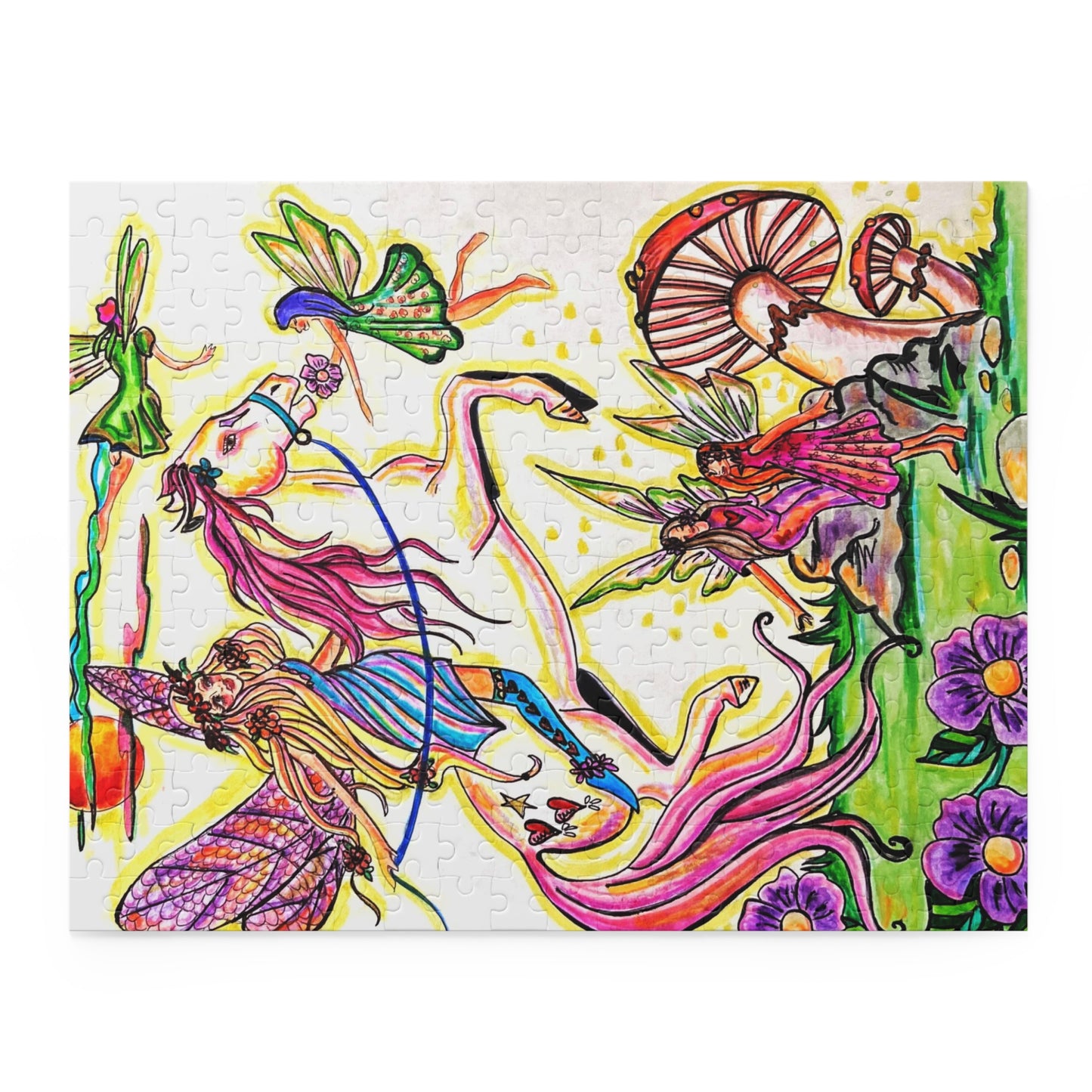 Surreal Abstract Mystical Fairy Puzzle (120, 252, 500-Piece)JigSaw Puzzle, Birthday Gift, Gifts For Bridesmaids