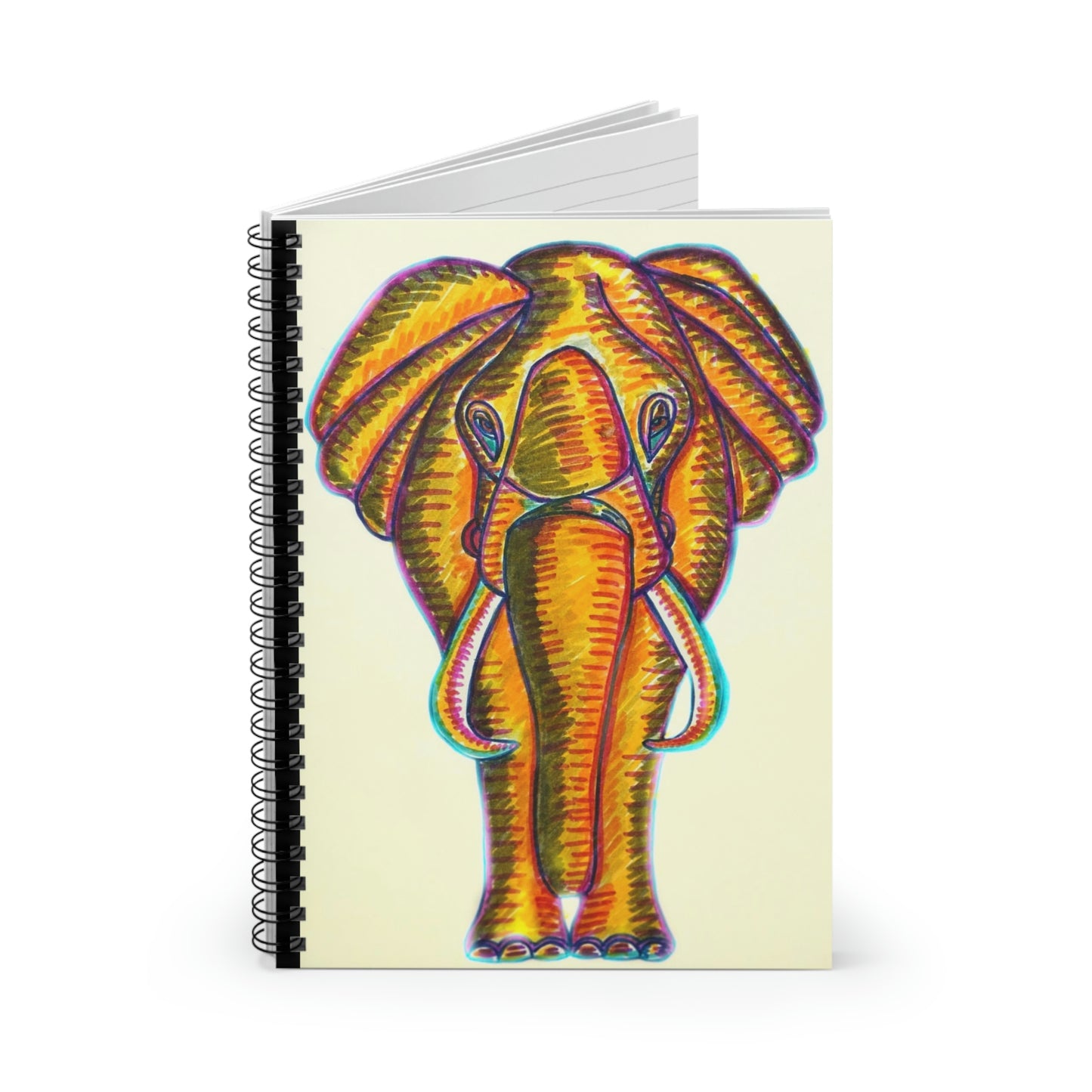 Abstract, Surreal Elephant Spiral Notebook - Ruled Line
