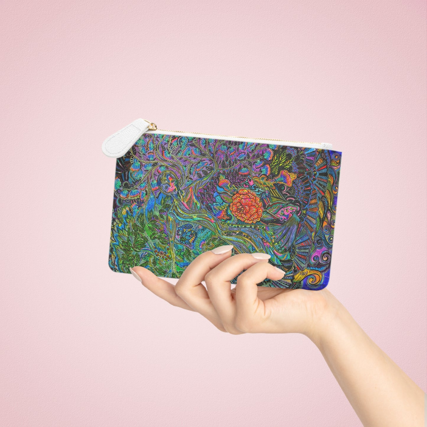 Abstract Surreal Hidden Fairy Mini Clutch Bag, Bridal Clutch Purse, Designer Party Clutch, Modern Evening Clutch, Wristlet Wallet for women, Evening Clutch Purse, gifts for her, gifts for bridesmaids, Bag, Bagging