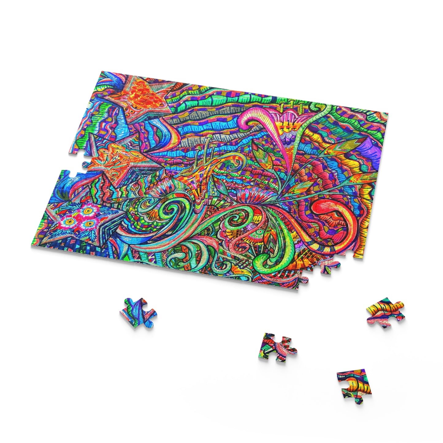 Abstract one of a kind Stars Puzzle (120, 252, 500-Piece)Abstract Surreal JigSaw Puzzle, Birthday Gift, Gifts For Bridesmaids