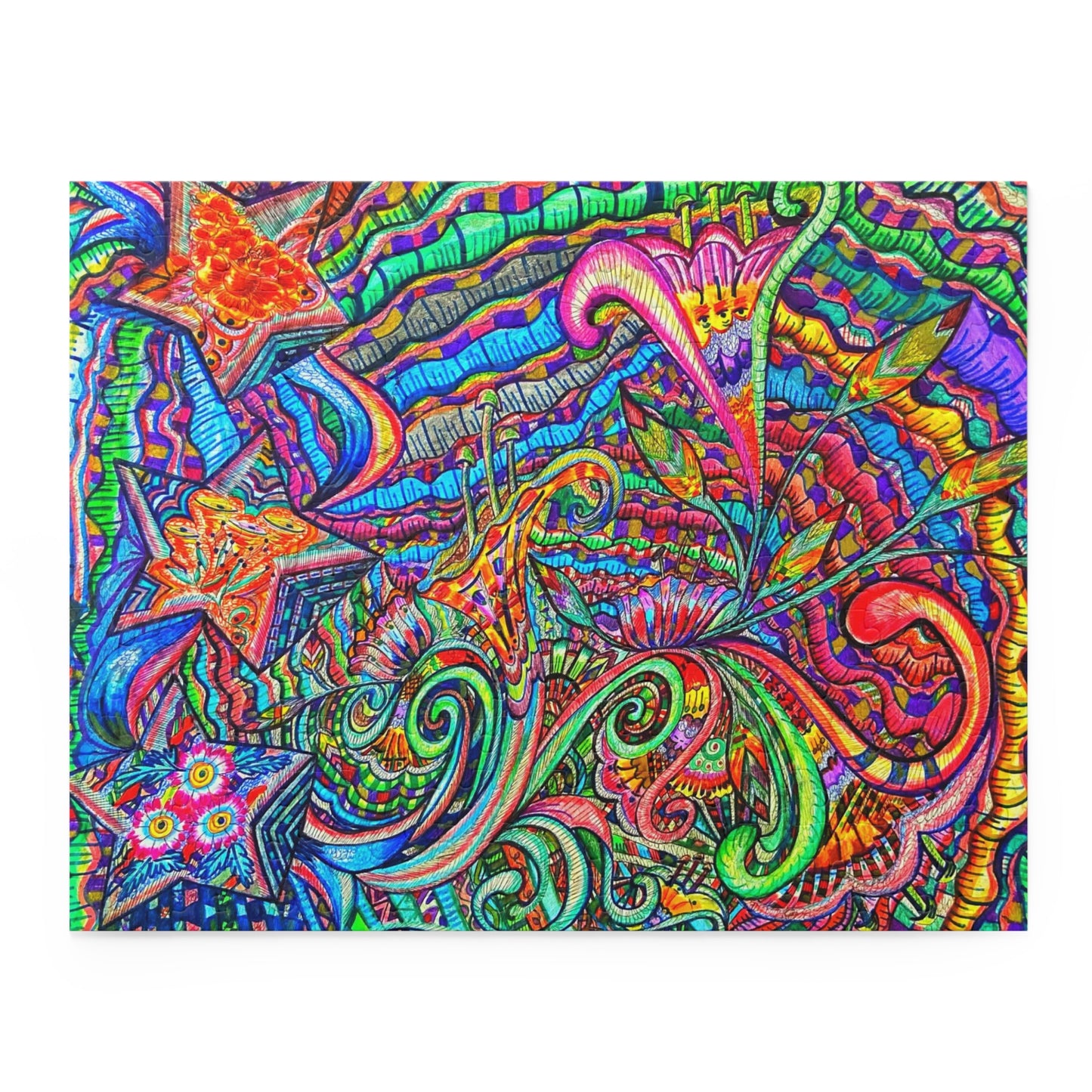 Abstract one of a kind Stars Puzzle (120, 252, 500-Piece)Abstract Surreal JigSaw Puzzle, Birthday Gift, Gifts For Bridesmaids