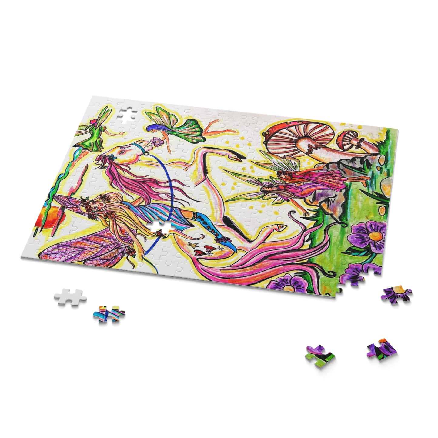 Surreal Abstract Mystical Fairy Puzzle (120, 252, 500-Piece)JigSaw Puzzle, Birthday Gift, Gifts For Bridesmaids