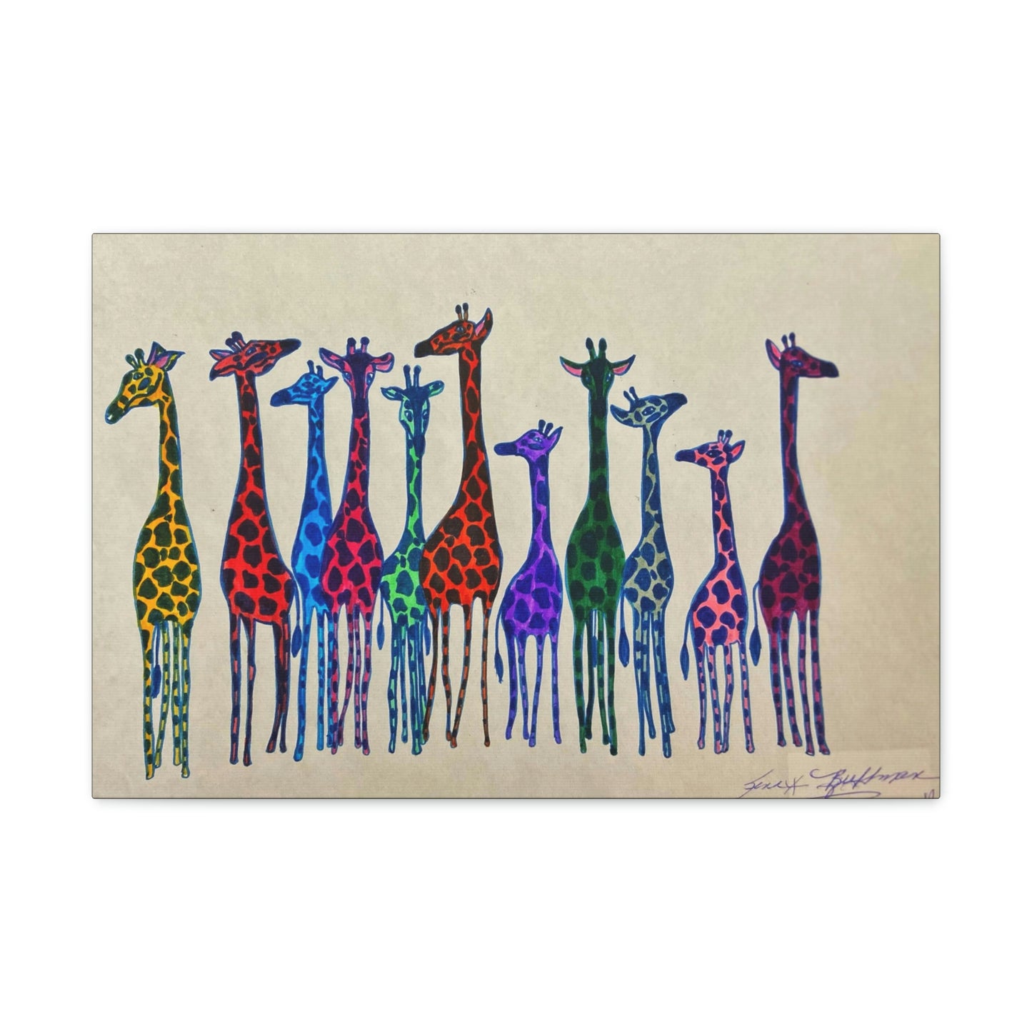 Sorority Giraffe Fashion, Abstract, Surreal, Friendship, Inspiration Wall Art