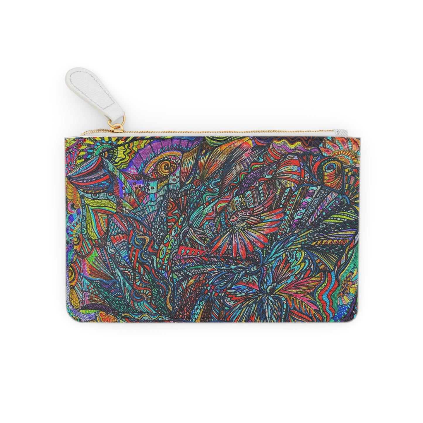 Abstract Surreal Floral Mini Clutch Bag, Bridal Clutch Purse, Designer Party Clutch, Modern Evening Clutch, Wristlet Wallet for women, Evening Clutch Purse, gifts for her, gifts for bridesmaids, Bag, Bagging