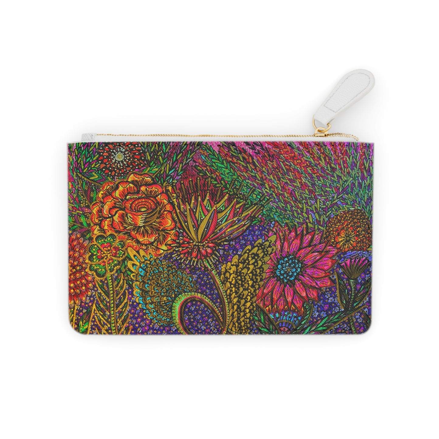 Abstract Surreal Floral Mini Clutch Bag, Bridal Clutch Purse, Designer Party Clutch, Modern Evening Clutch, Wristlet Wallet for women, Evening Clutch Purse, gifts for her, gifts for bridesmaids, Bag, Bagging