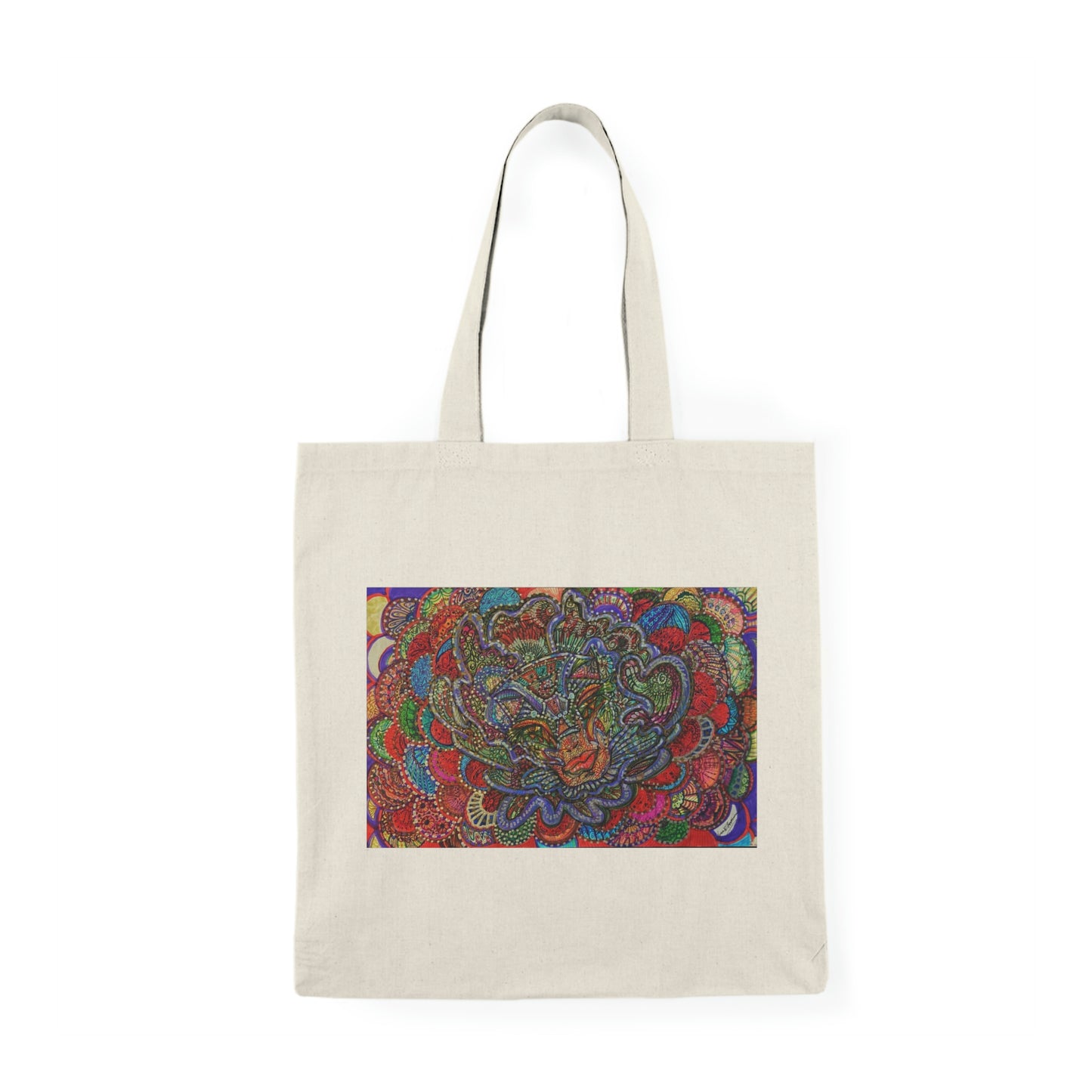Abstract, Surreal Spirit Natural Tote Bag, Aesthetic Canvas Bag Shopping Bag, Birthday Gift Bag, Bridal Gift Tote Bag, Library Bag.