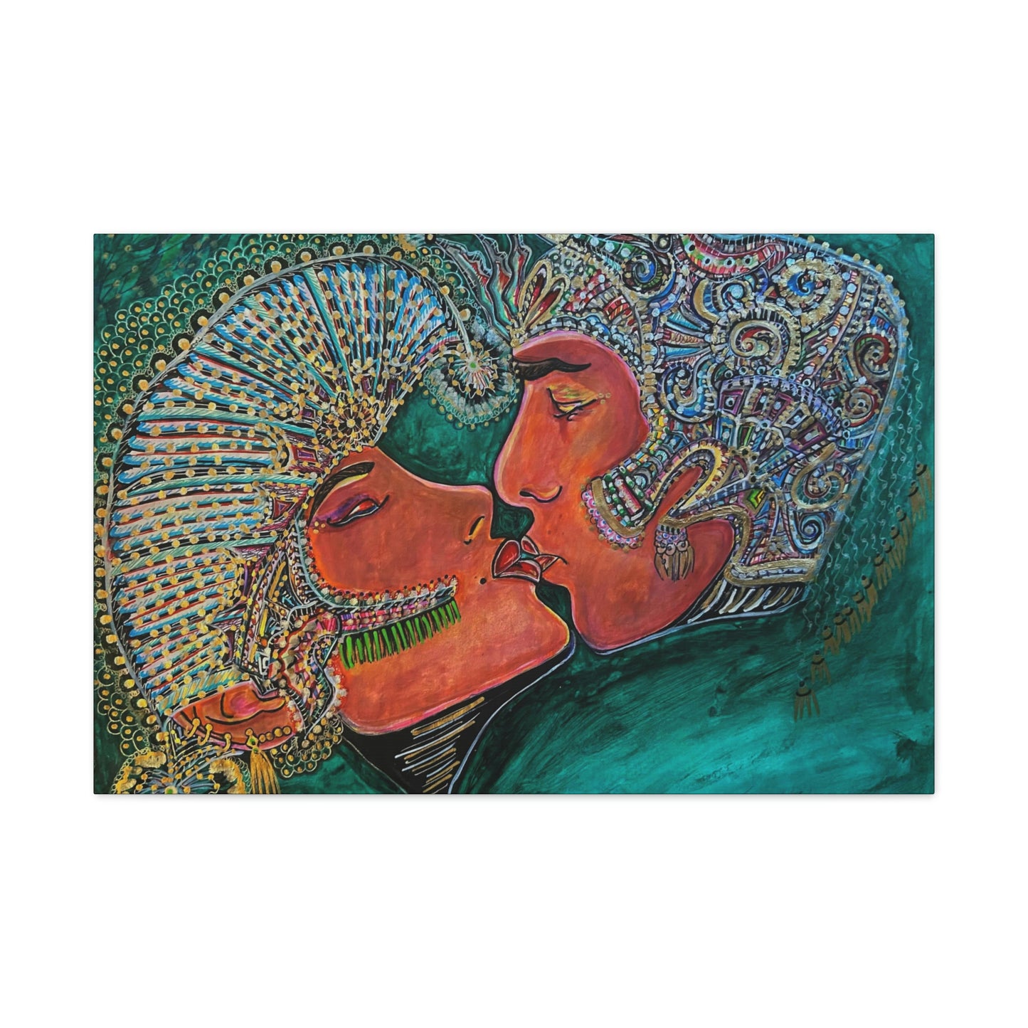 Romantic Kiss Fashion, Abstract, Surreal, Friendship, Inspiration Wall Art
