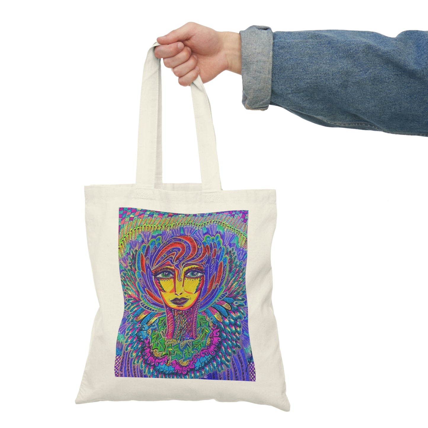 Abstract, Surreal, Fairy, Natural Tote Bag, Aesthetic Canvas Bag Shopping Bag, Birthday Gift Bag, Bridal Gift Tote Bag, Library Bag.