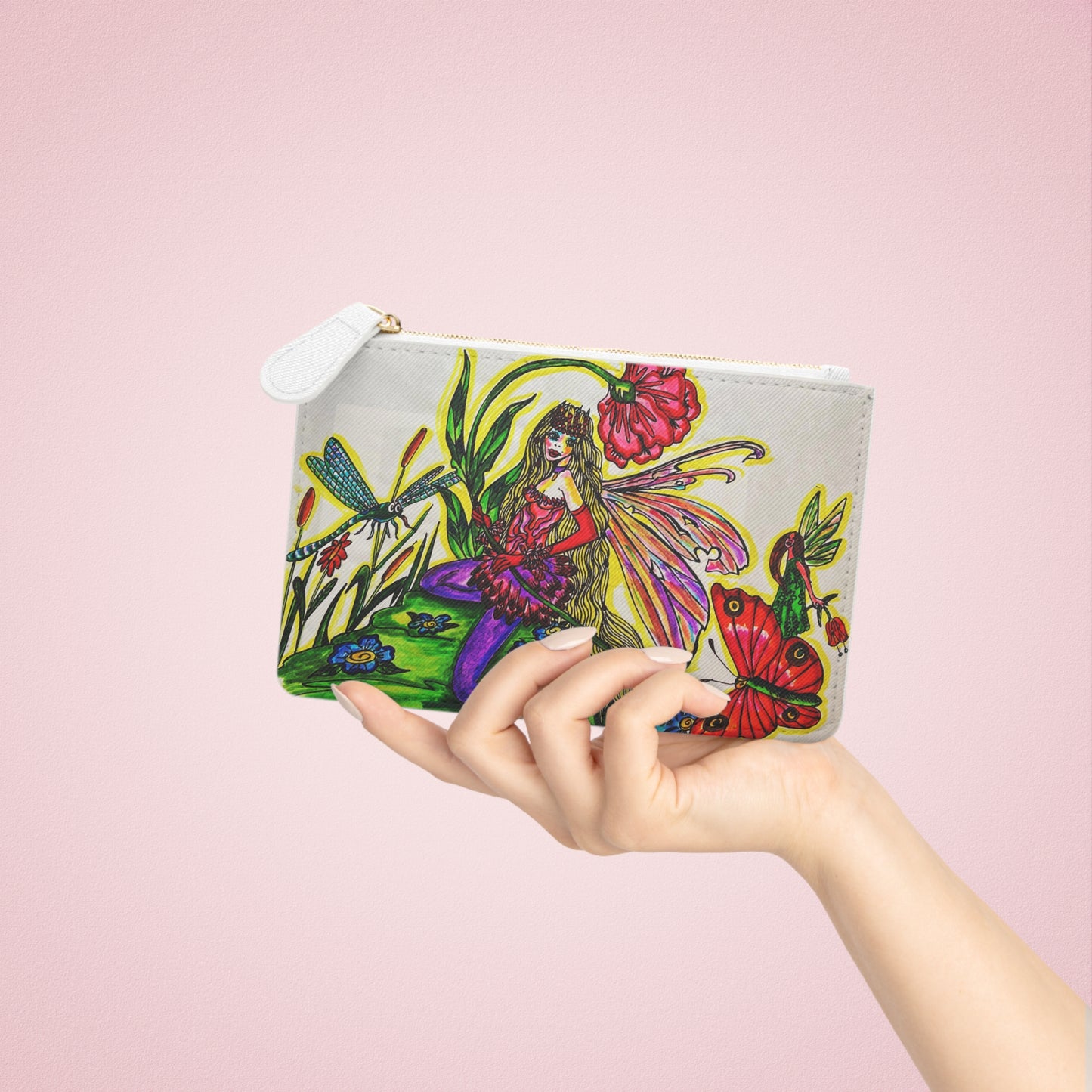 Abstract Surreal Fairy Mini Clutch Bag, Bridal Clutch Purse, Designer Party Clutch, Modern Evening Clutch, Wristlet Wallet for women, Evening Clutch Purse, gifts for her, gifts for bridesmaids, Bag, Bagging