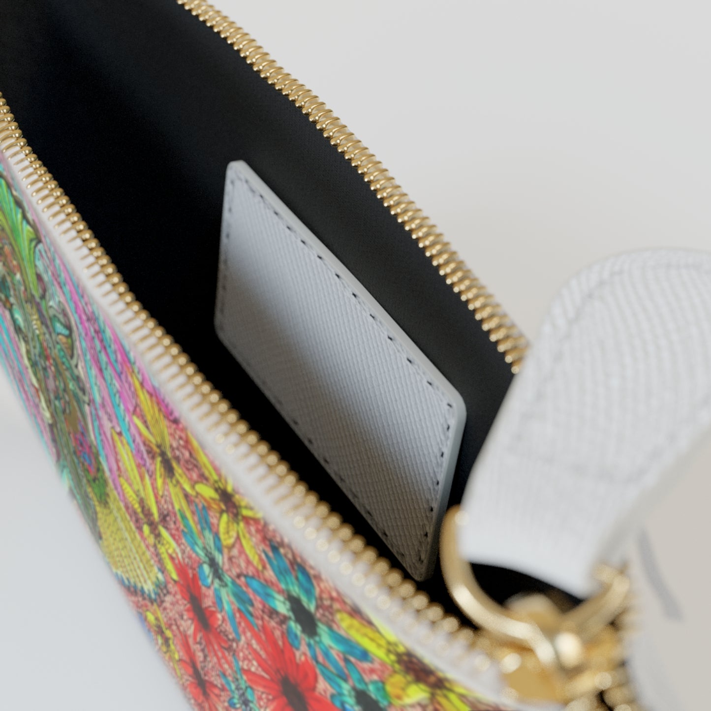 Abstract Surreal Floral Queen Mini Clutch Bag, Bridal Clutch Purse, Designer Party Clutch, Modern Evening Clutch, Wristlet Wallet for women, Evening Clutch Purse, gifts for her, gifts for bridesmaids, Bag, Bagging