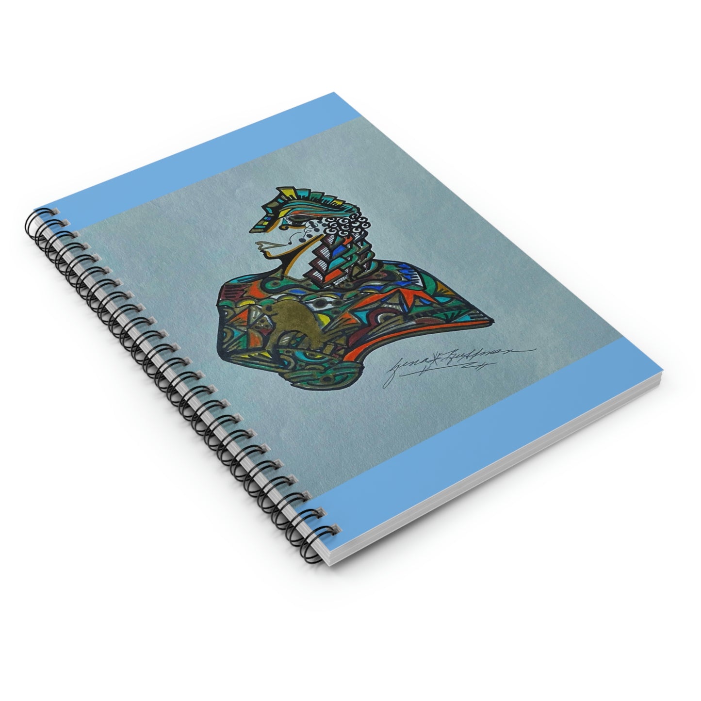 Abstract Surreal Knight Spiral Notebook - Ruled Line