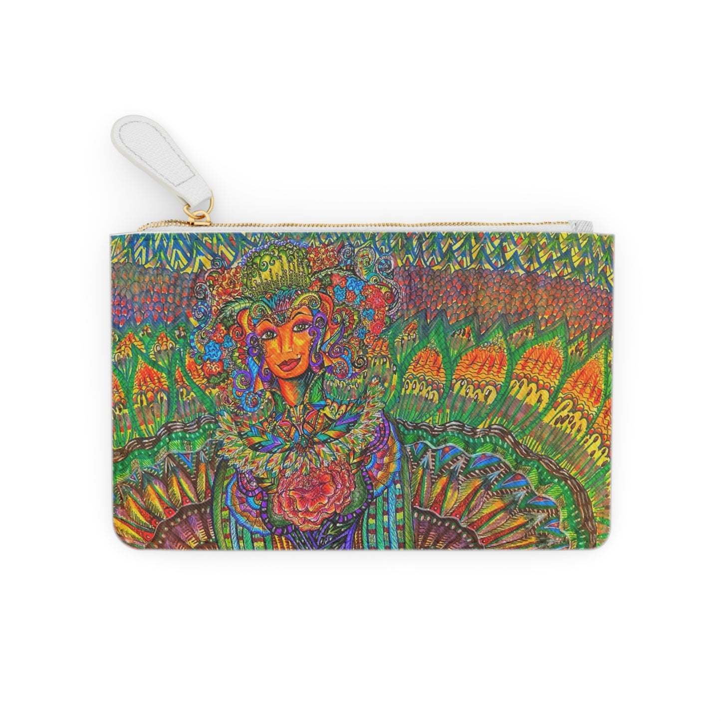 Abstract Surreal Floral Woman Mini Clutch Bag, Bridal Clutch Purse, Designer Party Clutch, Modern Evening Clutch, Wristlet Wallet for women, Evening Clutch Purse, gifts for her, gifts for bridesmaids, Bag, Bagging