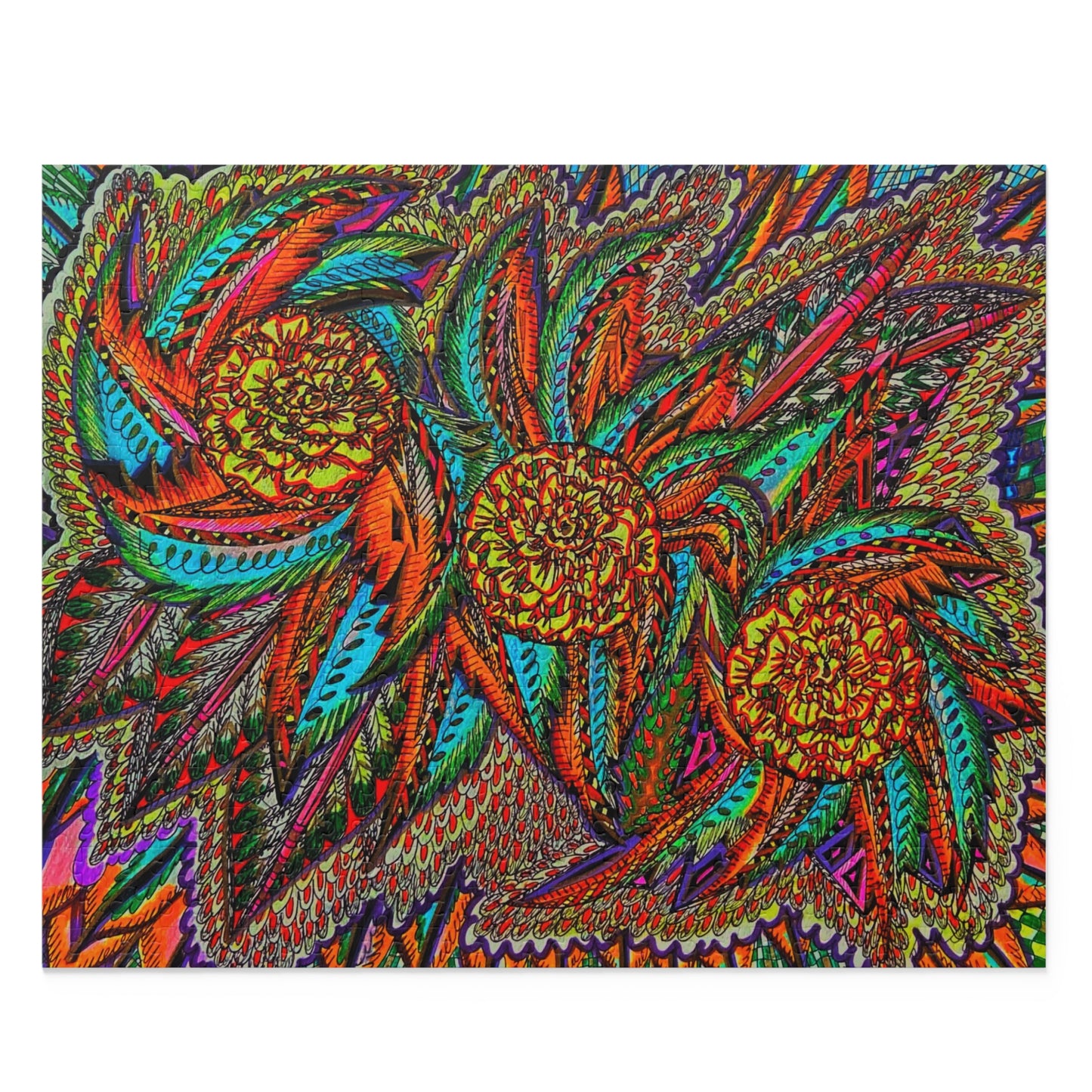 Floral Puzzle (120, 252, 500-Piece) Abstract Surreal JigSaw Puzzle, Birthday Gift, Gifts For Bridesmaids