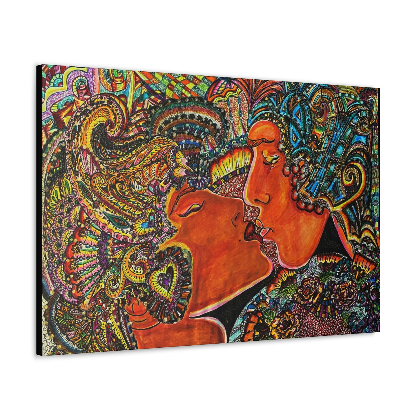Romantic Kiss Fashion, Abstract, Surreal, Friendship, Inspiration Wall Art