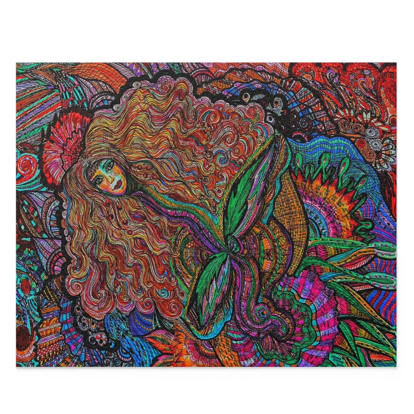 Floral Fairy Puzzle (120, 252, 500-Piece)Abstract Surreal JigSaw Puzzle, Birthday Gift, Gifts For Bridesmaids