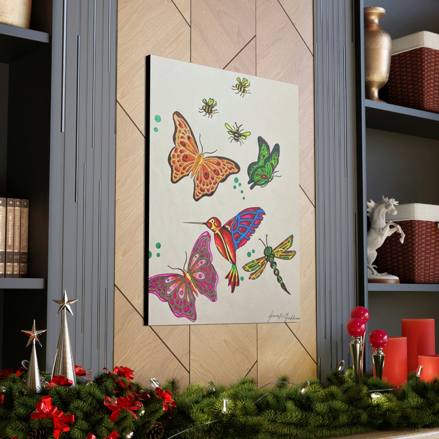 The Gardens Work Force, Humming Bird, Insects, Fashion, Abstract, Surreal, Friendship, Inspiration Wall Art
