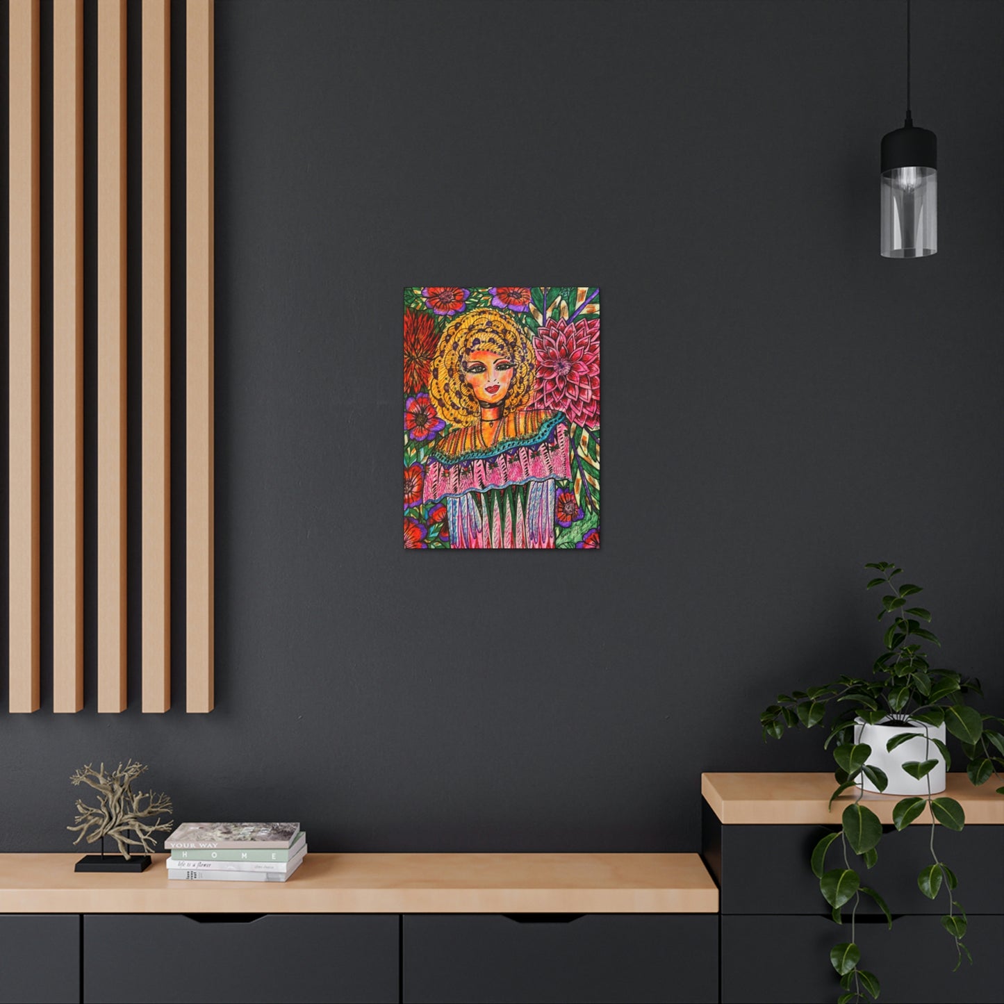 Abstract, Surreal, Funky Floral Woman, Friendship, Inspiration Wall Art