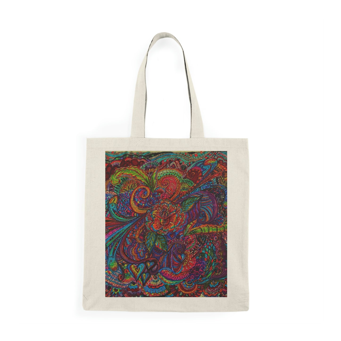 Abstract, Surreal Flower Natural Tote Bag, Aesthetic Canvas Bag Shopping Bag, Birthday Gift Bag, Bridal Gift Tote Bag, Library Bag.