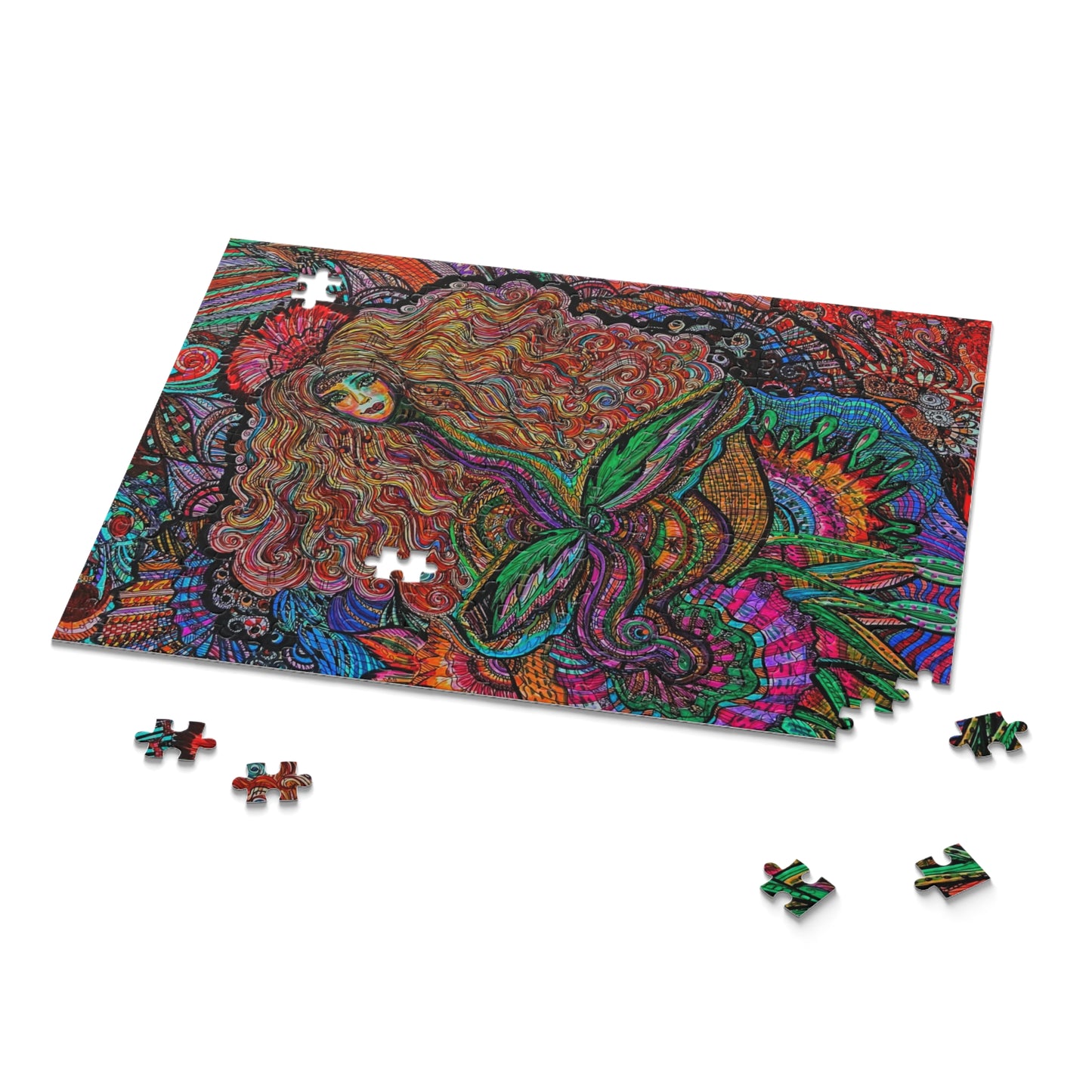 Floral Fairy Puzzle (120, 252, 500-Piece)Abstract Surreal JigSaw Puzzle, Birthday Gift, Gifts For Bridesmaids