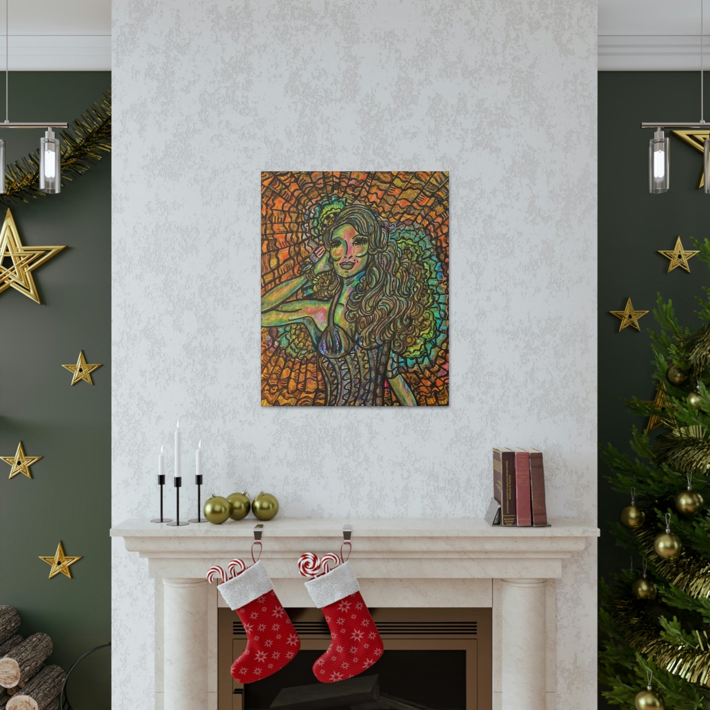 Romantic, Fashionable Woman, Abstract, Surreal, Friendship, Inspiration Wall Art