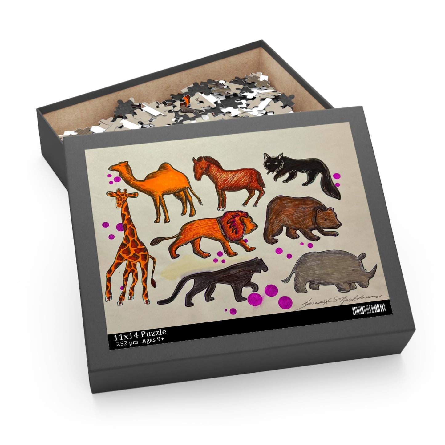Animal Friends Kid Puzzle (120, 252, 500-Piece)JigSaw Puzzle, Birthday Gift, Gifts For Bridesmaids
