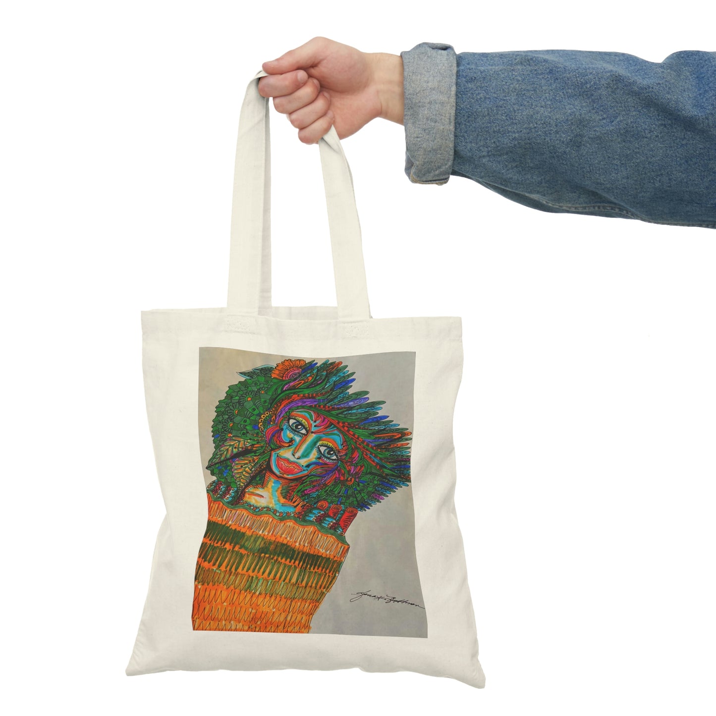 Abstract, Surreal Women Natural Tote Bag, Aesthetic Canvas Bag Shopping Bag, Birthday Gift Bag, Bridal Gift Tote Bag, Library Bag.