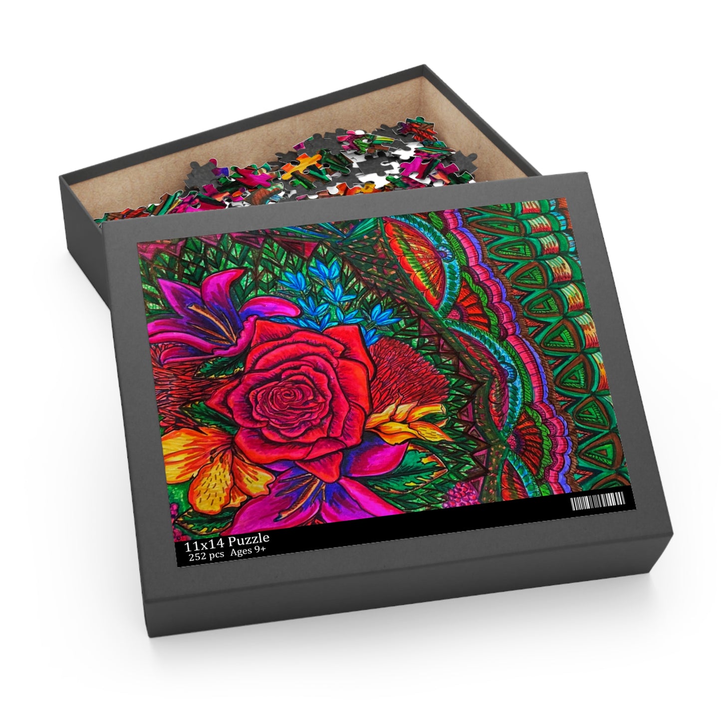 Floral Puzzle (120, 252, 500-Piece) Abstract Surreal JigSaw Puzzle, Birthday Gift, Gifts For Bridesmaids