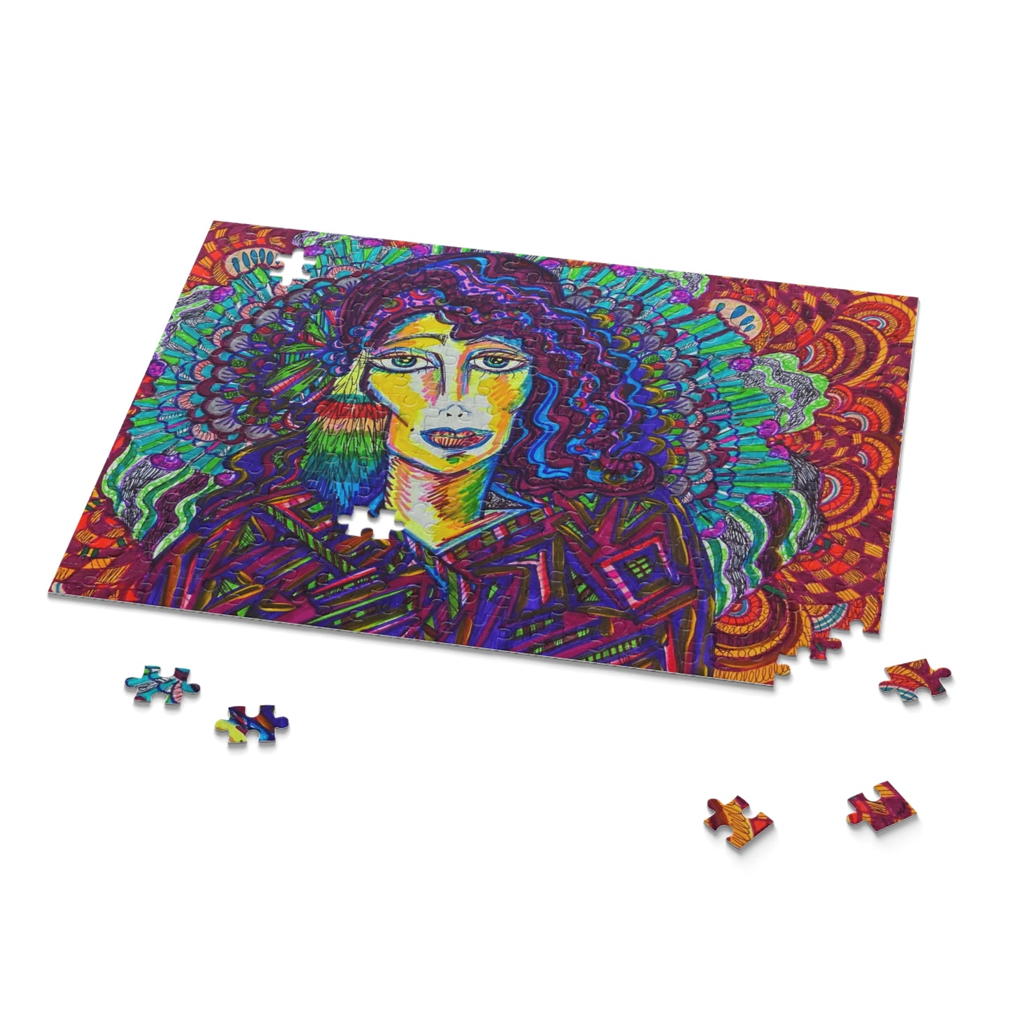 Abstract Surreal Spiritual Guide Puzzle (120, 252, 500-Piece)JigSaw Puzzle, Birthday Gift, Gifts For Bridesmaids
