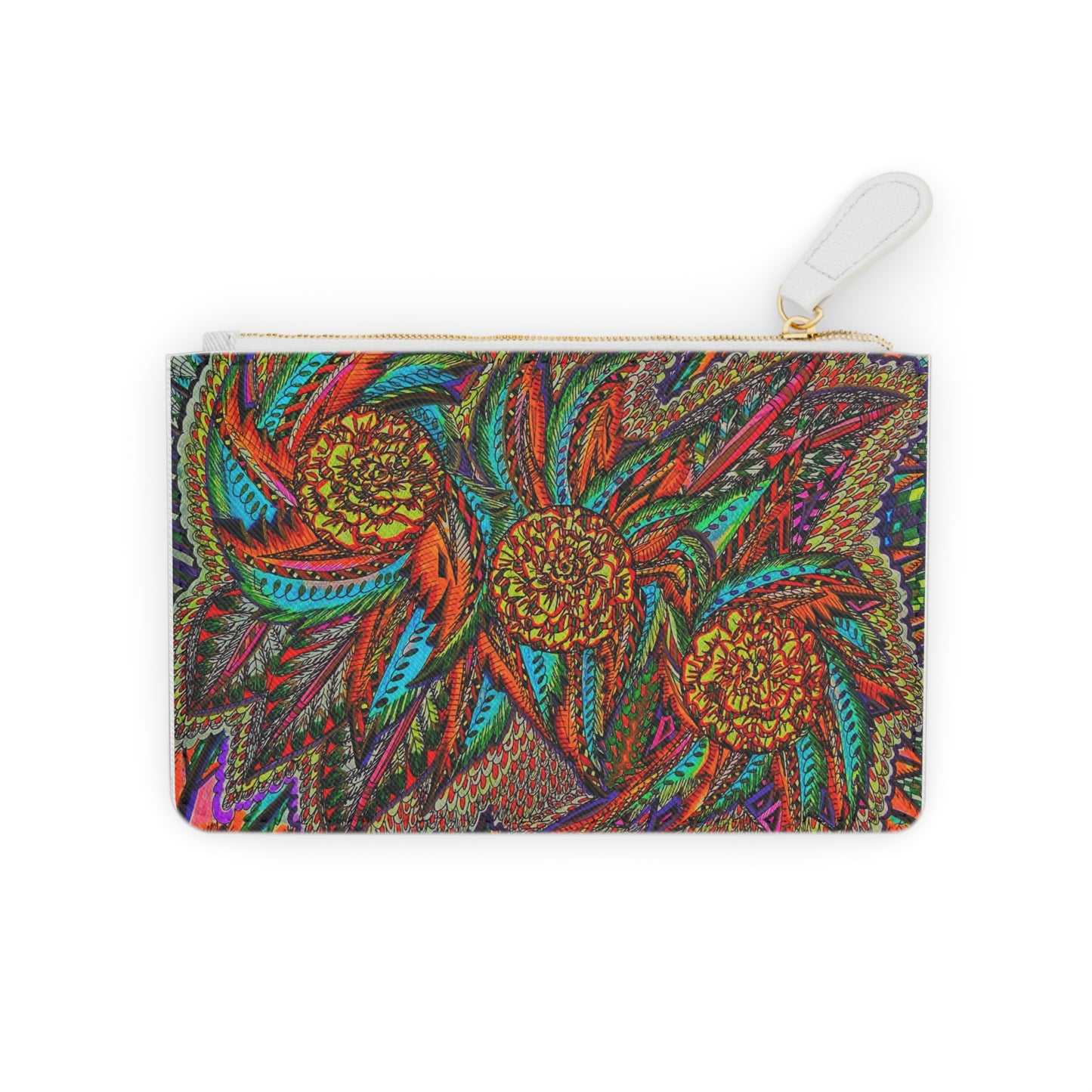 Abstract Surreal Floral Mini Clutch Bag, Bridal Clutch Purse, Designer Party Clutch, Modern Evening Clutch, Wristlet Wallet for women, Evening Clutch Purse, gifts for her, gifts for bridesmaids, Bag, Bagging