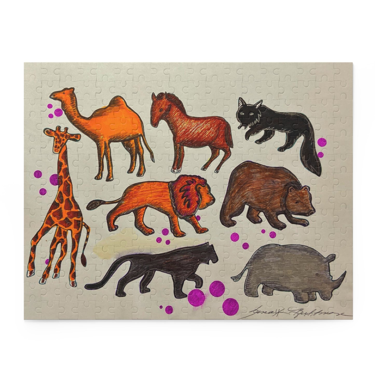 Animal Friends Kid Puzzle (120, 252, 500-Piece)JigSaw Puzzle, Birthday Gift, Gifts For Bridesmaids