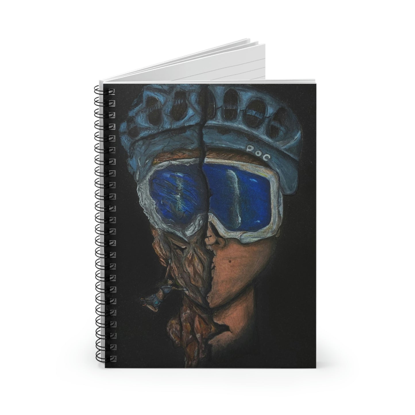 Abstract Surreal Rock Climber Spiral Notebook - Ruled Line