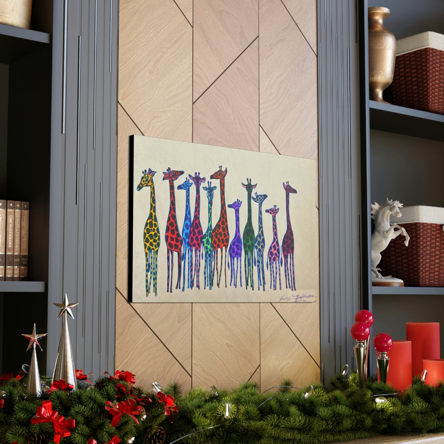 Sorority Giraffe Fashion, Abstract, Surreal, Friendship, Inspiration Wall Art