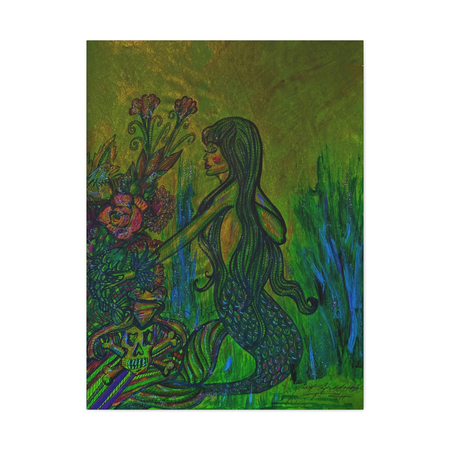 Loving Nature of Mermaids, Fashion, Abstract, Friendship, Inspiration Wall Art