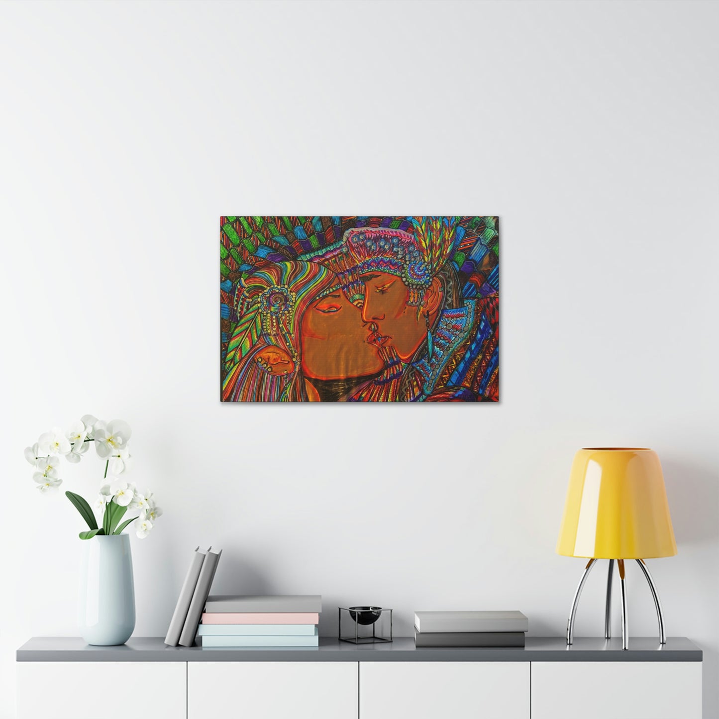 Romantic Kiss Fashion, Abstract, Surreal, Friendship, Inspiration Wall Art