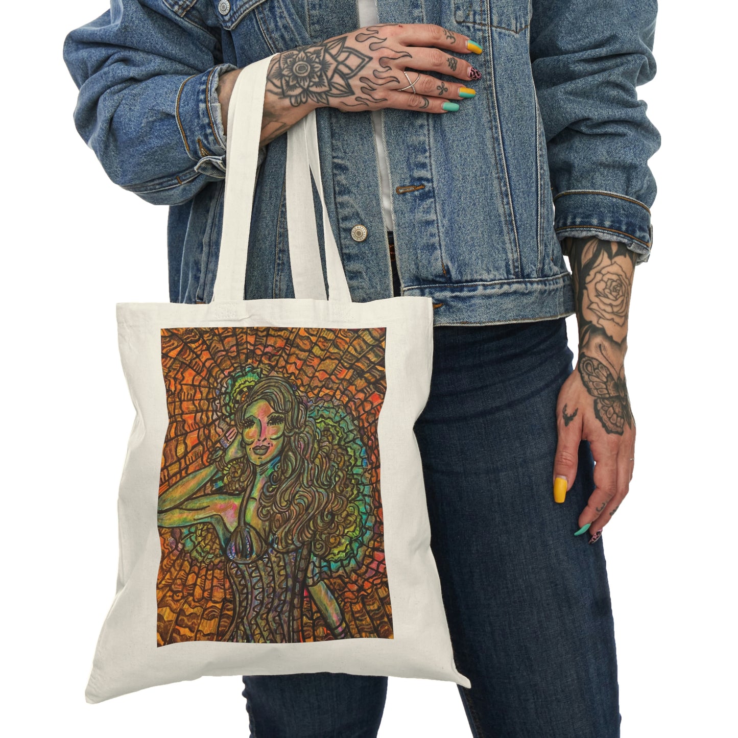 Abstract, Surreal, Women Natural Tote Bag, Aesthetic Canvas Bag Shopping Bag, Birthday Gift Bag, Bridal Gift Tote Bag, Library Bag.