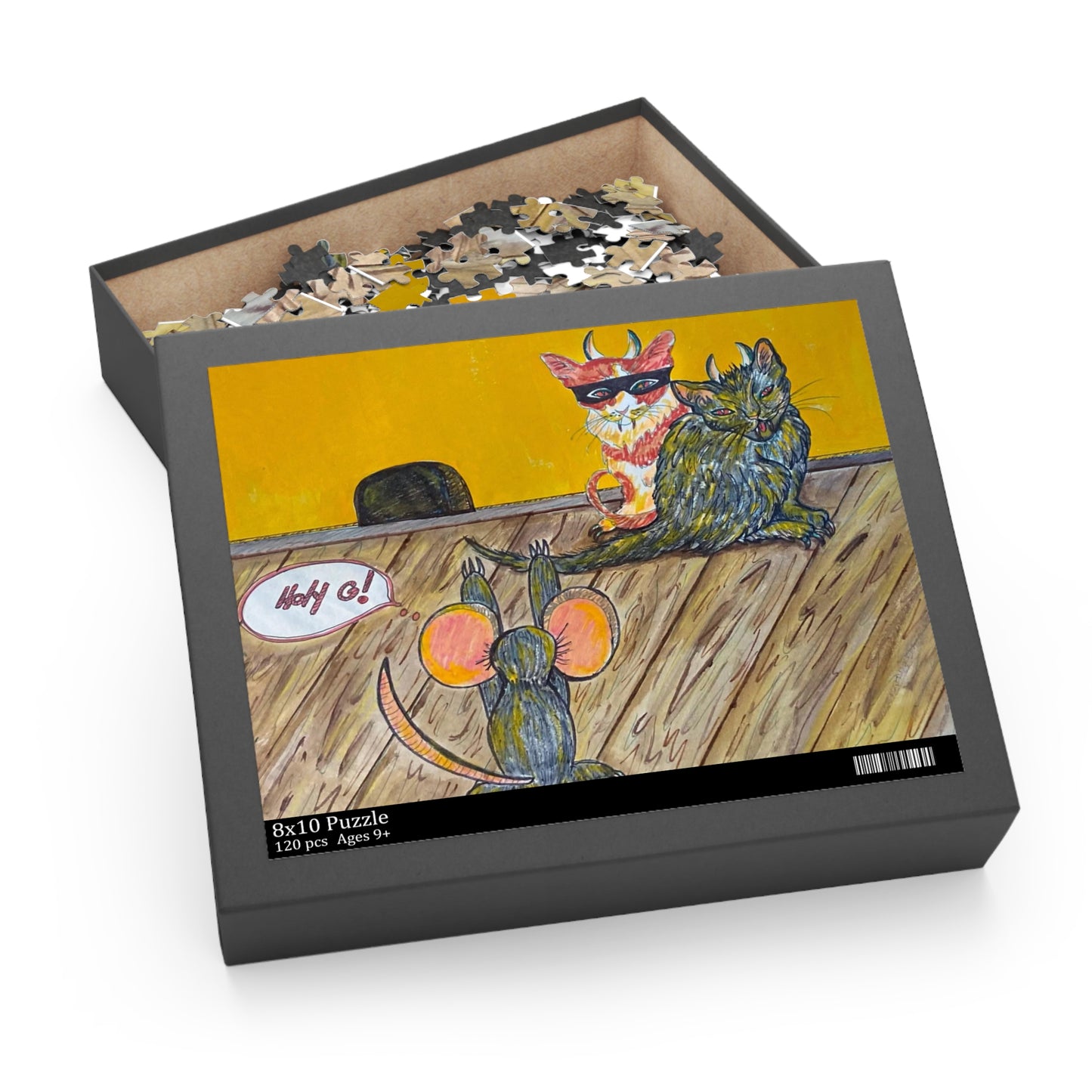 Cat and Mouse Surreal Puzzle (120, 252, 500-Piece)JigSaw Puzzle, Birthday Gift, Gifts For Bridesmaids