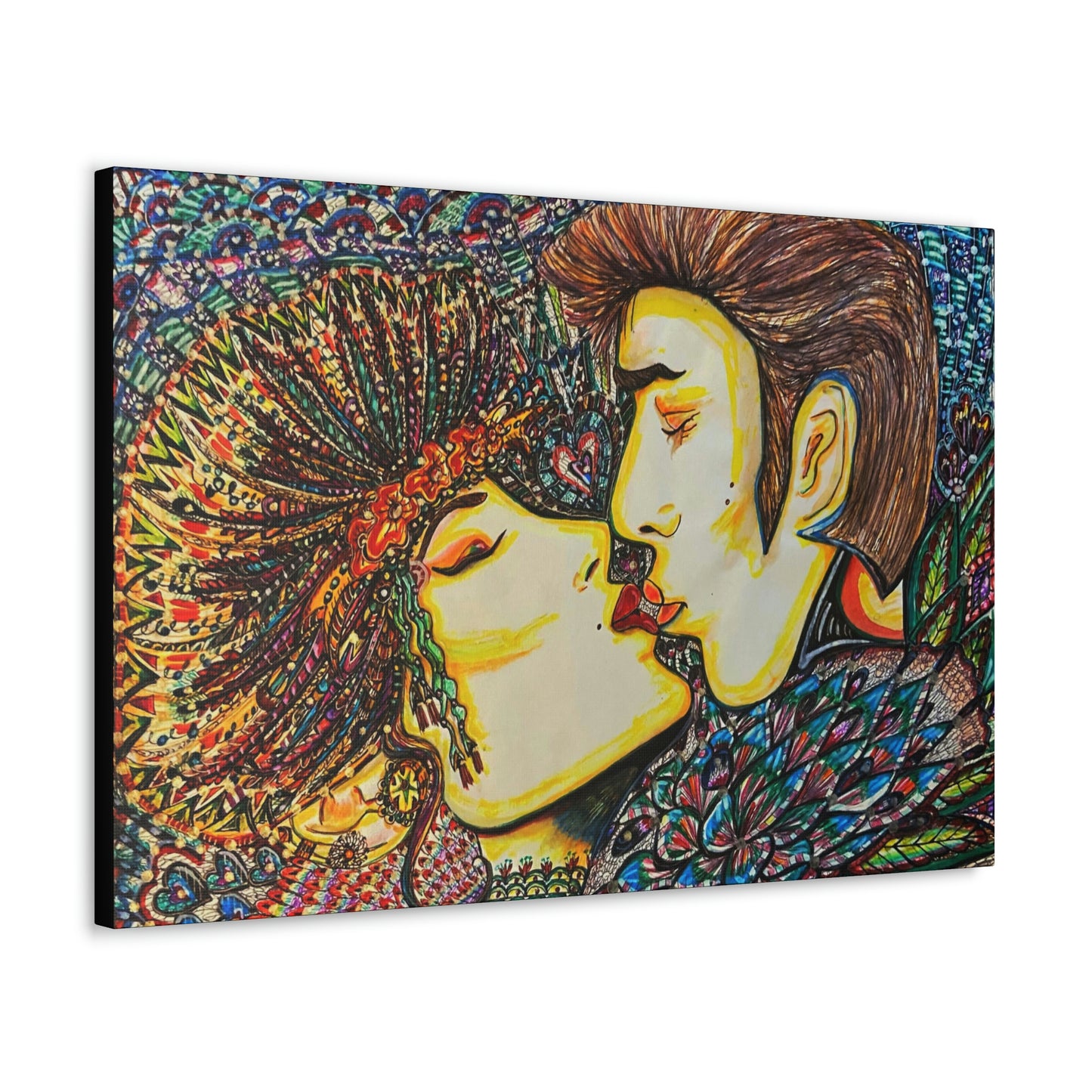 Romantic Kiss Fashion, Abstract, Surreal, Friendship, Inspiration Wall Art