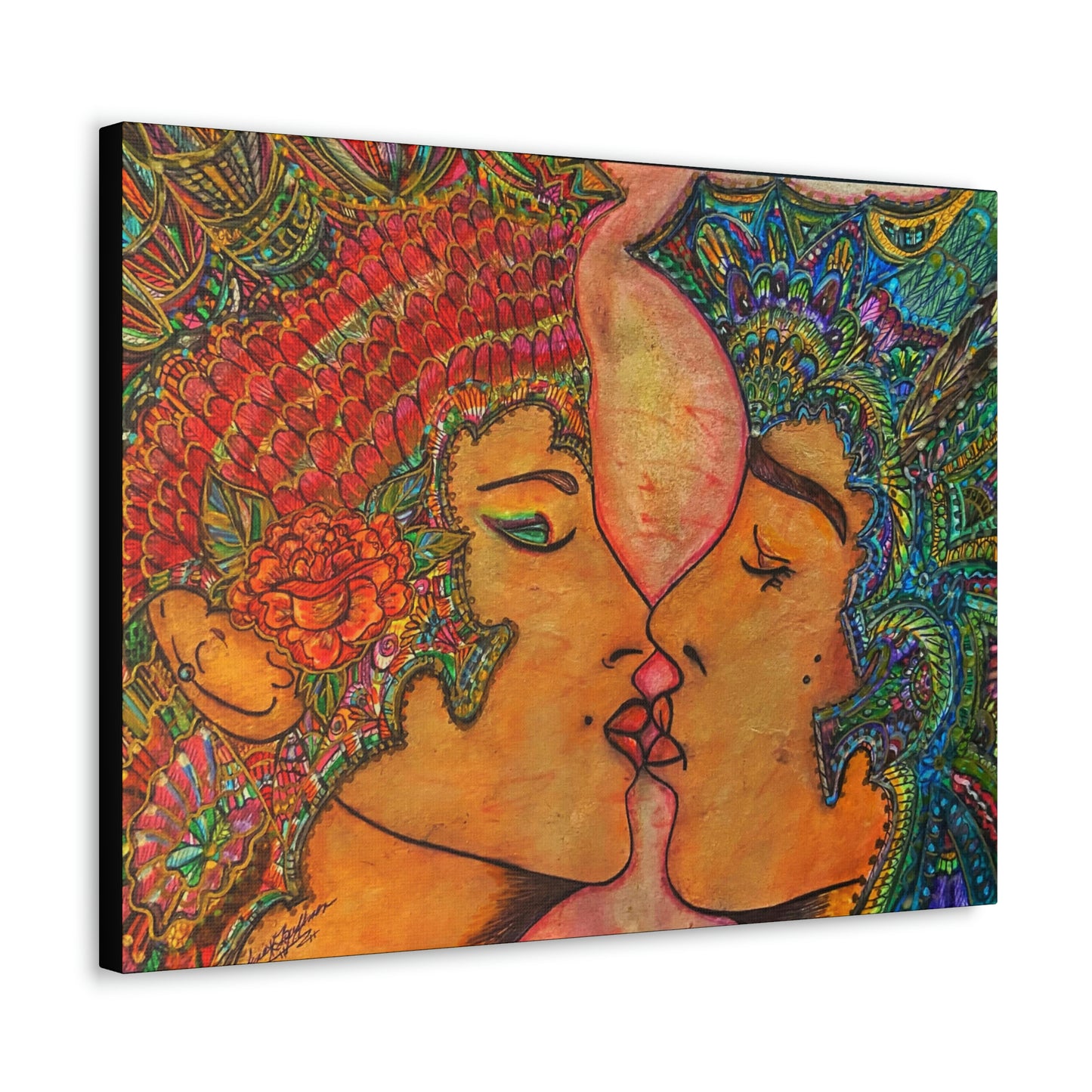 Romantic Kiss Fashion, Abstract, Surreal, Friendship, Inspiration Wall Art