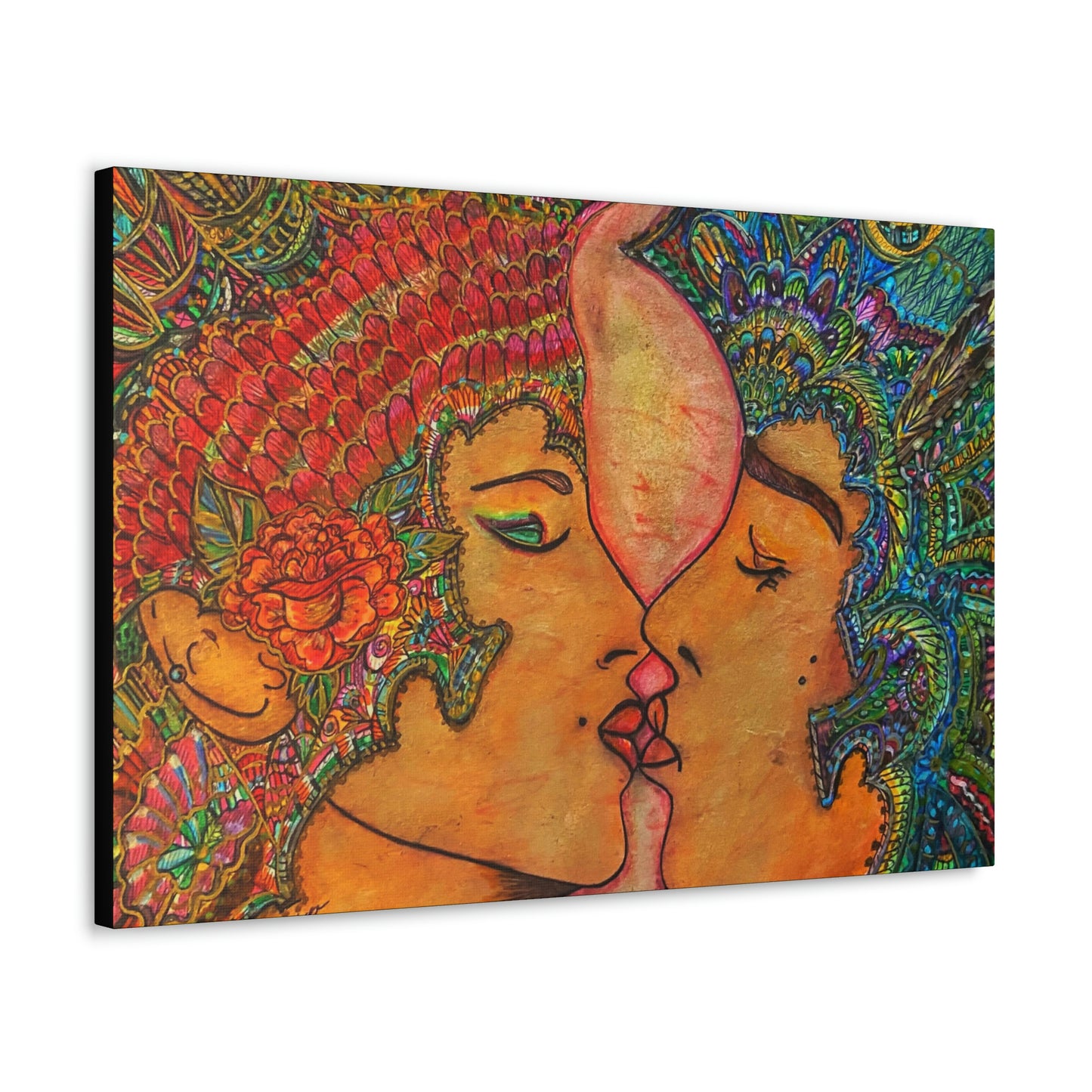 Romantic Kiss Fashion, Abstract, Surreal, Friendship, Inspiration Wall Art