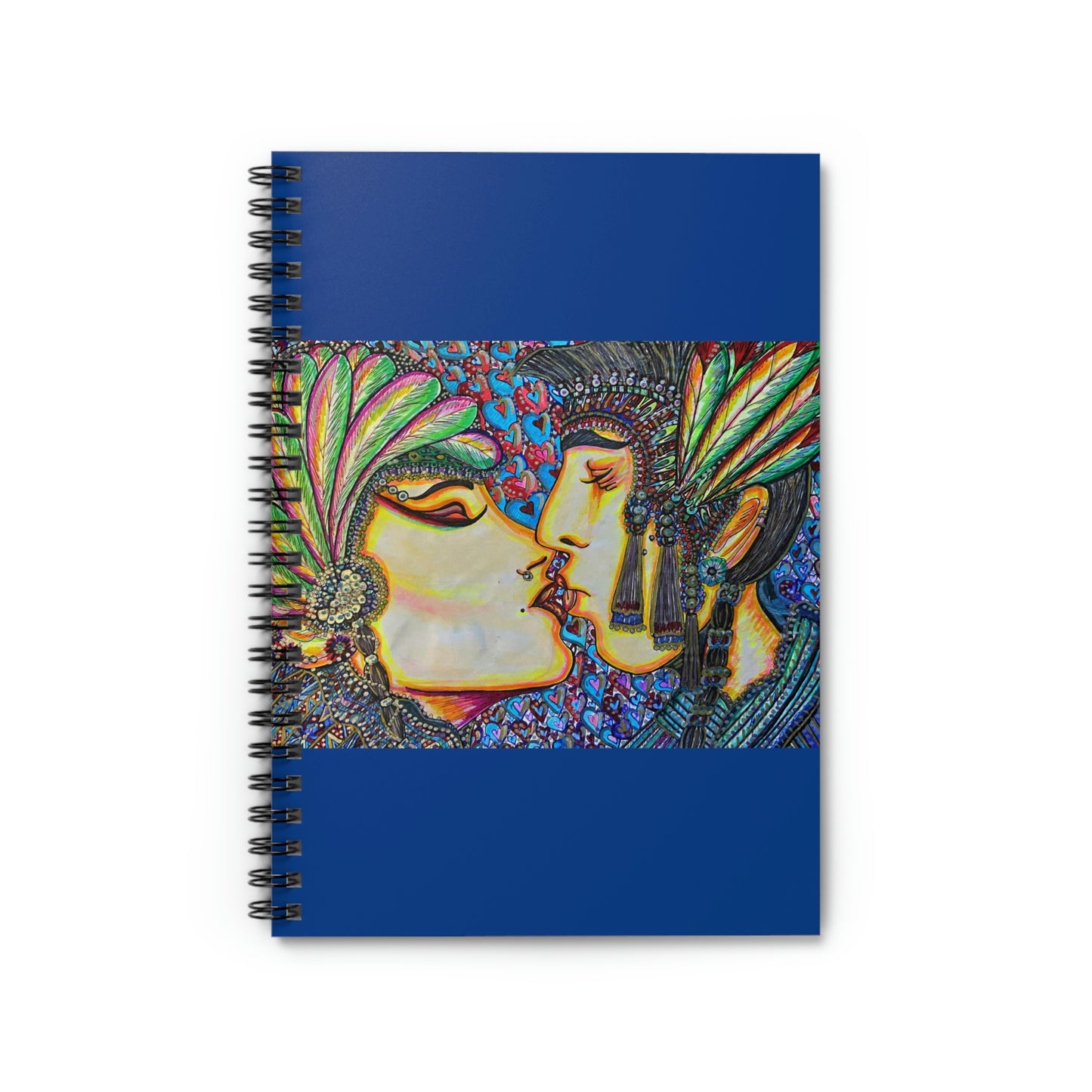 Abstract, Surreal Romantic Kiss Spiral Notebook - Ruled Line