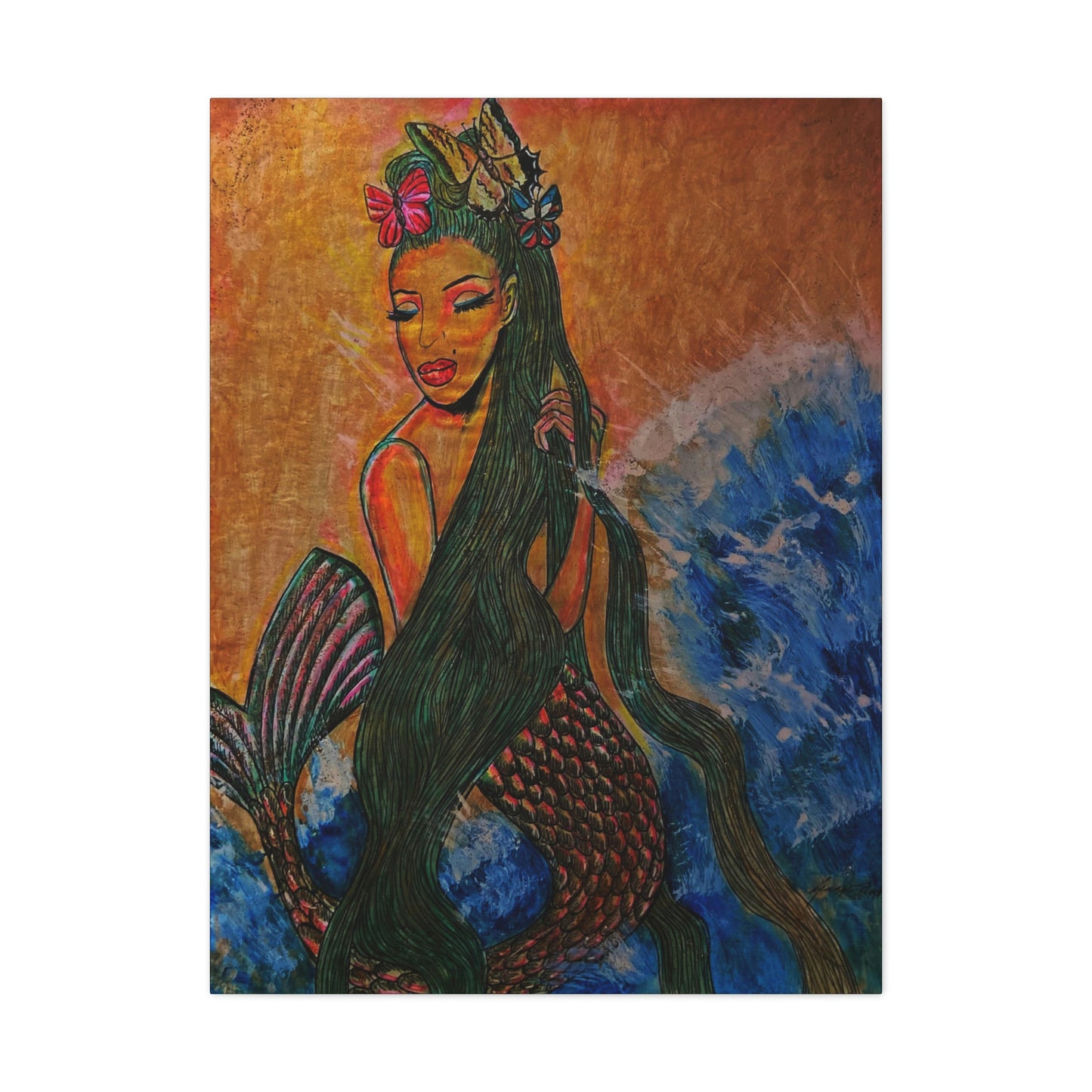 A Mermaids Love For The Tide, Fashion, Abstract, Friendship, Inspiration Wall Art