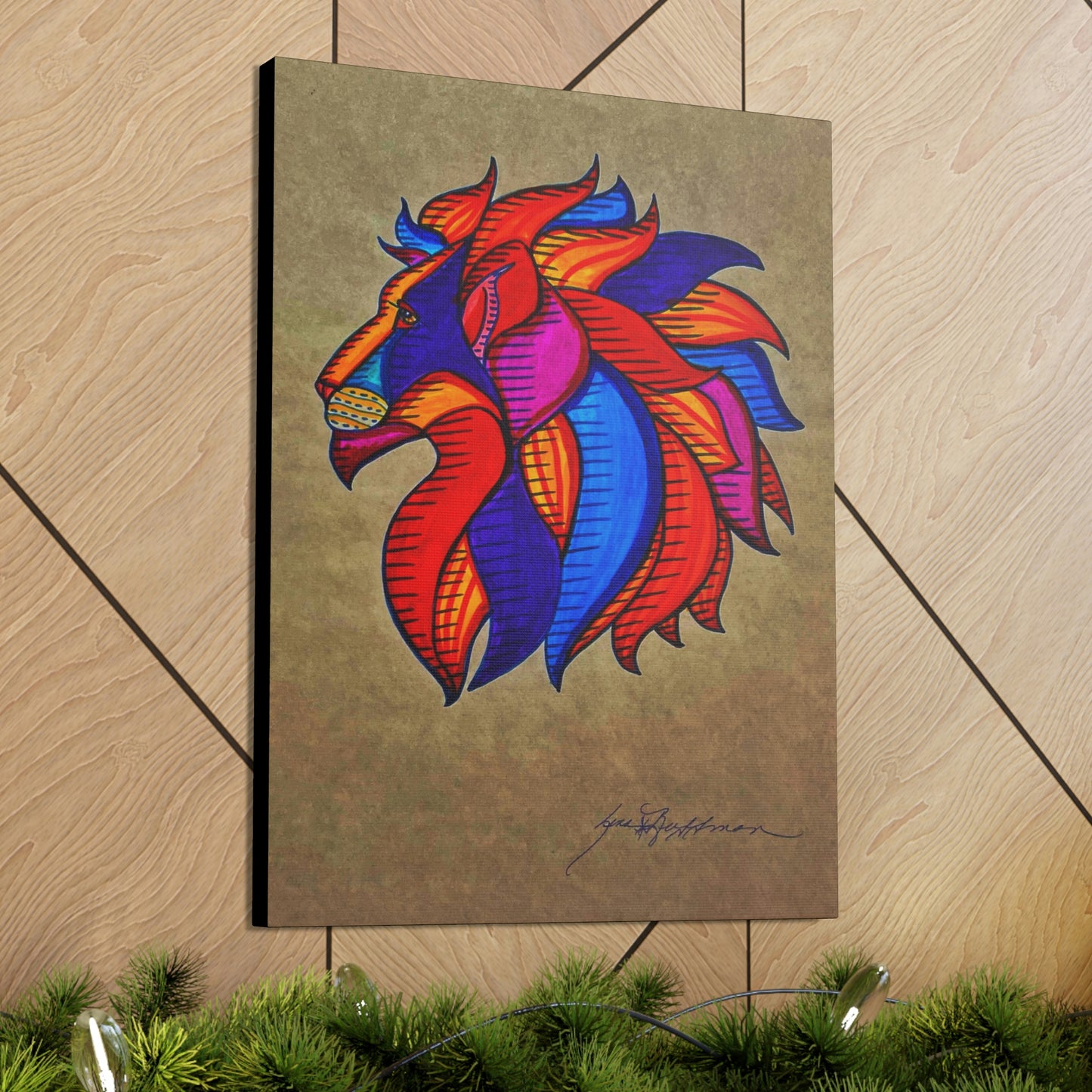 Prestigious Lion Fashion, Abstract, Surreal, Friendship, Inspiration Wall Art