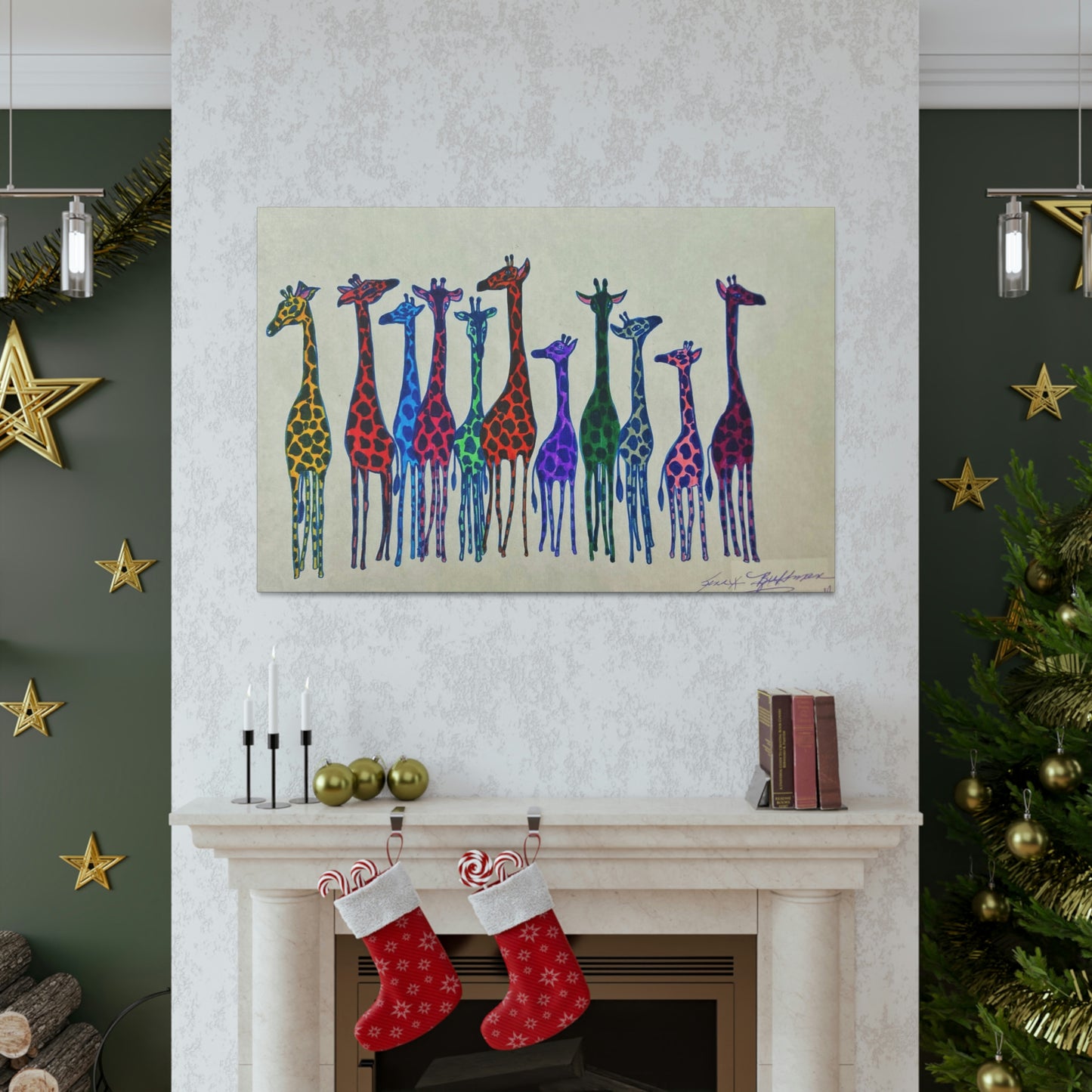 Sorority Giraffe Fashion, Abstract, Surreal, Friendship, Inspiration Wall Art