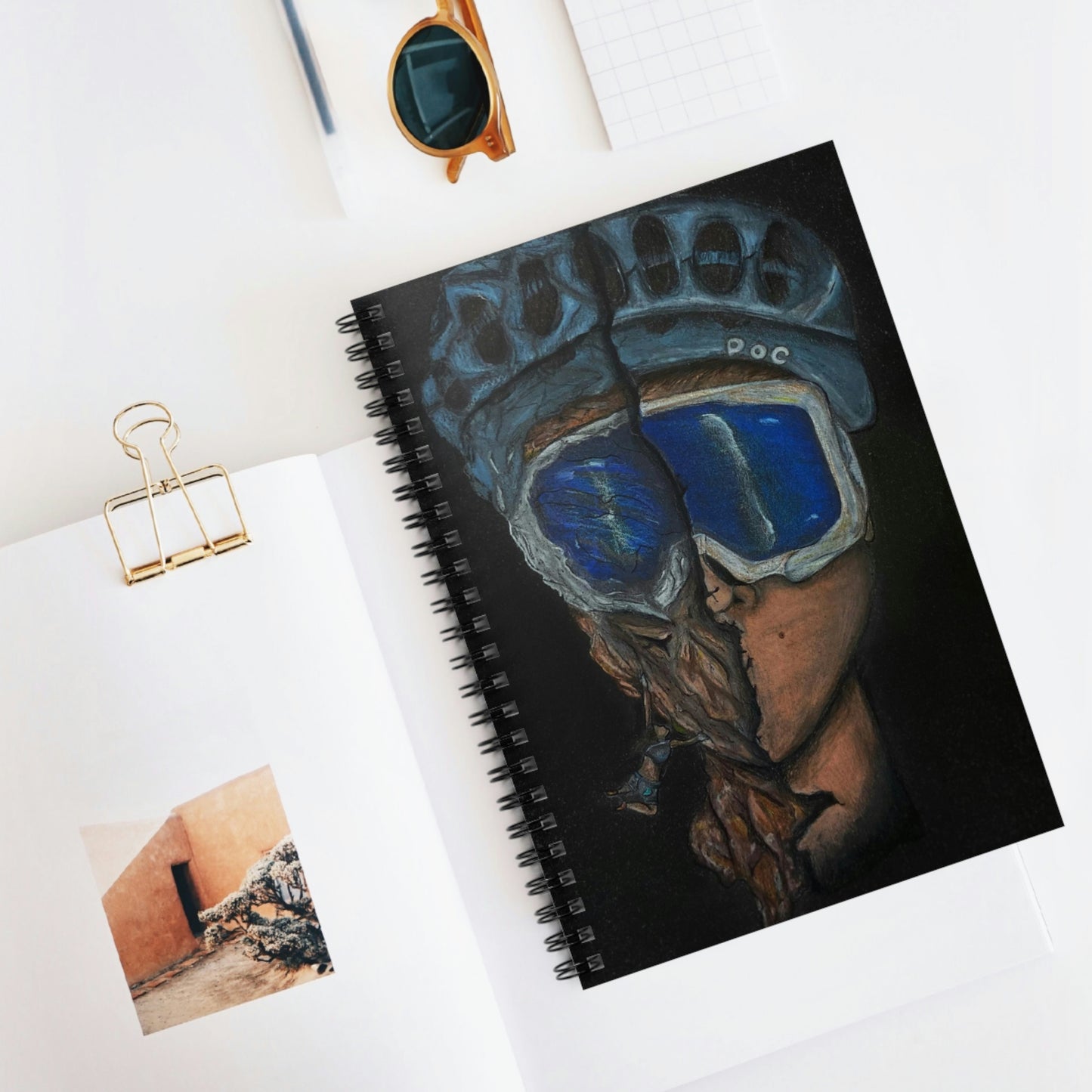 Abstract Surreal Rock Climber Spiral Notebook - Ruled Line