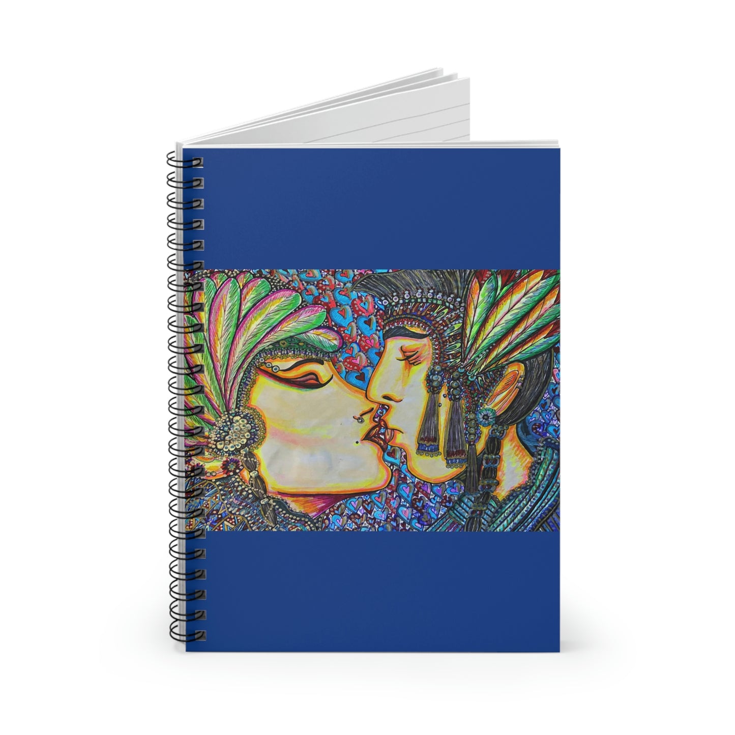Abstract, Surreal Romantic Kiss Spiral Notebook - Ruled Line