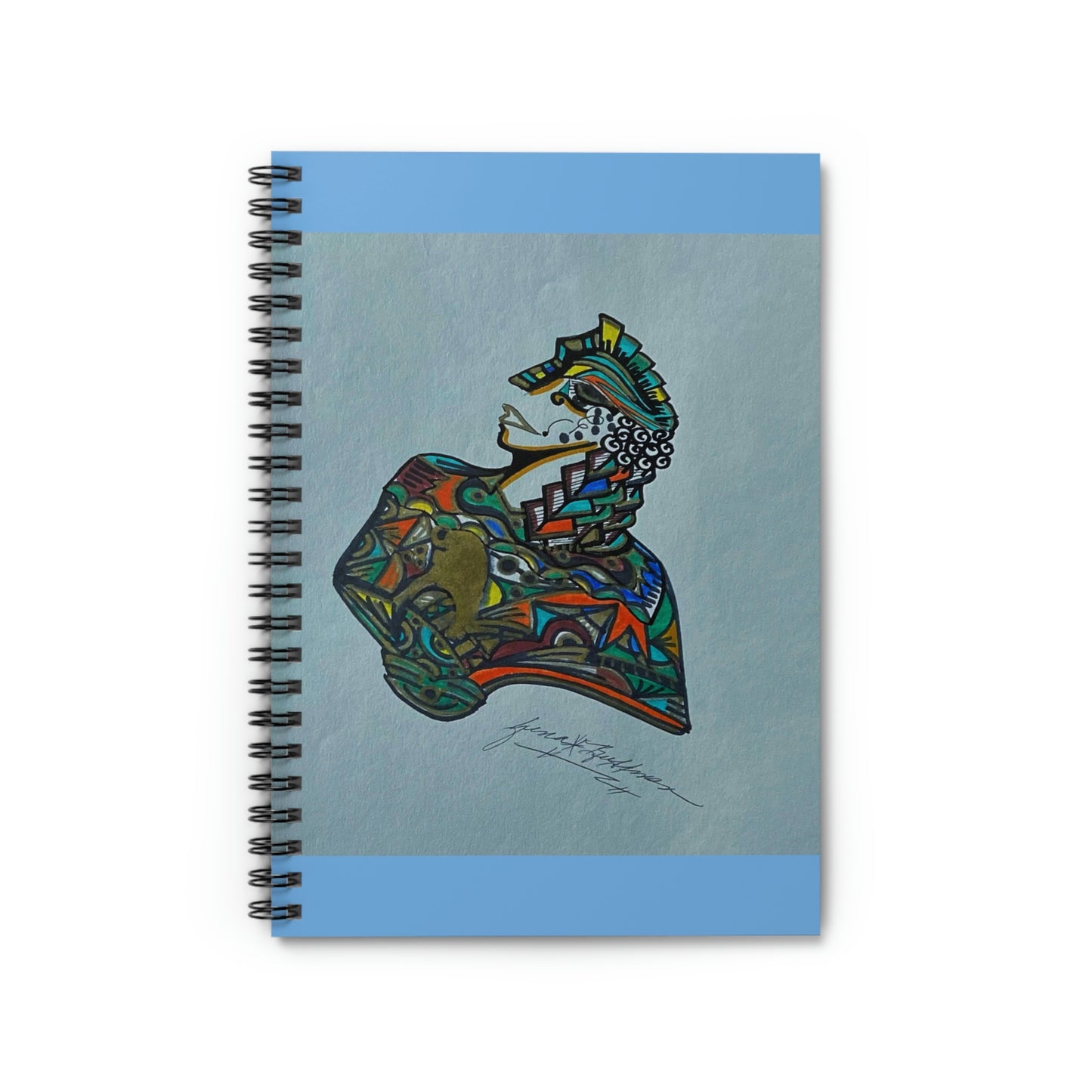 Abstract Surreal Knight Spiral Notebook - Ruled Line