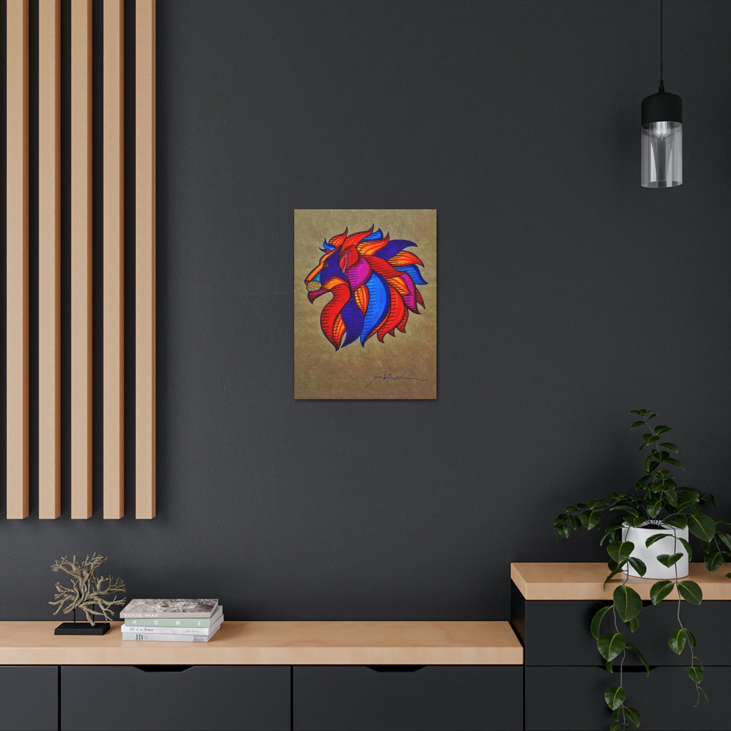 Prestigious Lion Fashion, Abstract, Surreal, Friendship, Inspiration Wall Art
