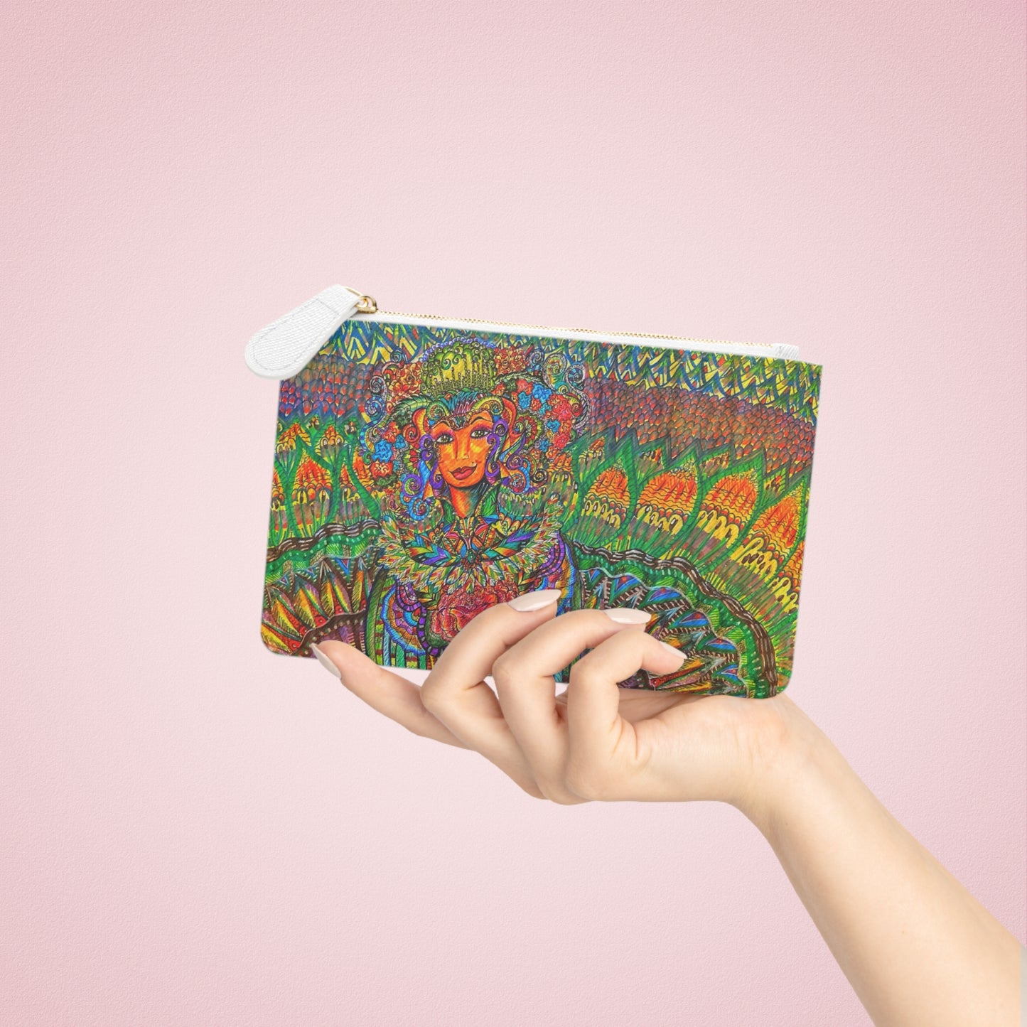 Abstract Surreal Floral Woman Mini Clutch Bag, Bridal Clutch Purse, Designer Party Clutch, Modern Evening Clutch, Wristlet Wallet for women, Evening Clutch Purse, gifts for her, gifts for bridesmaids, Bag, Bagging